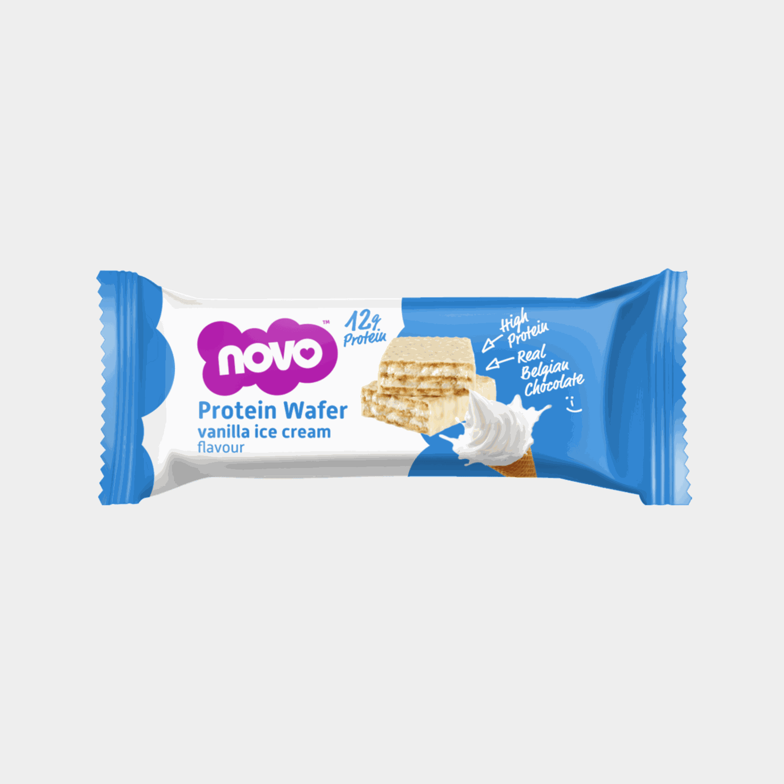 Novo Protein Wafer Bar Vanilla Ice Cream, proteinbar - full image 1