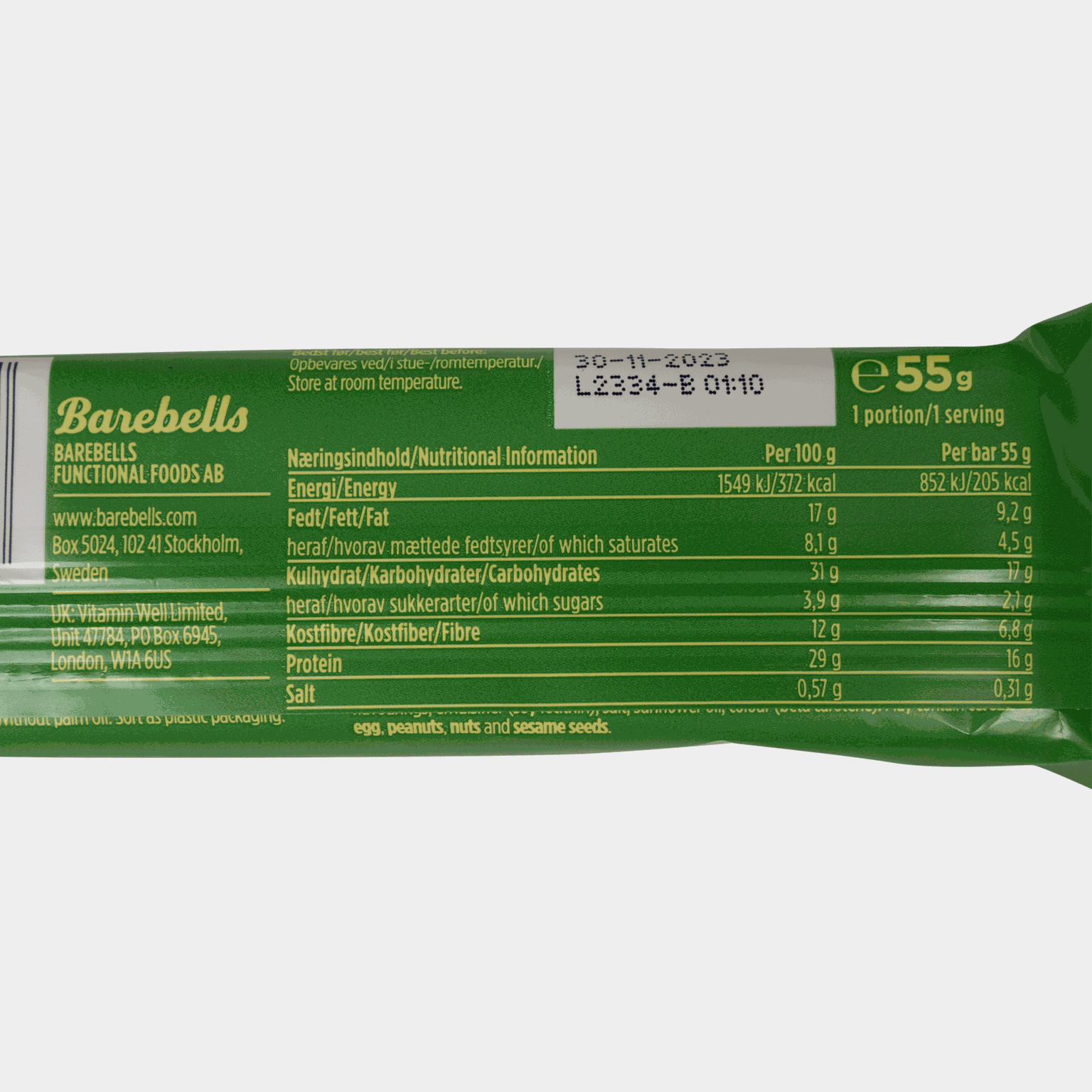 Barebells Soft Banana Dream 55g, proteinbar - full image 2
