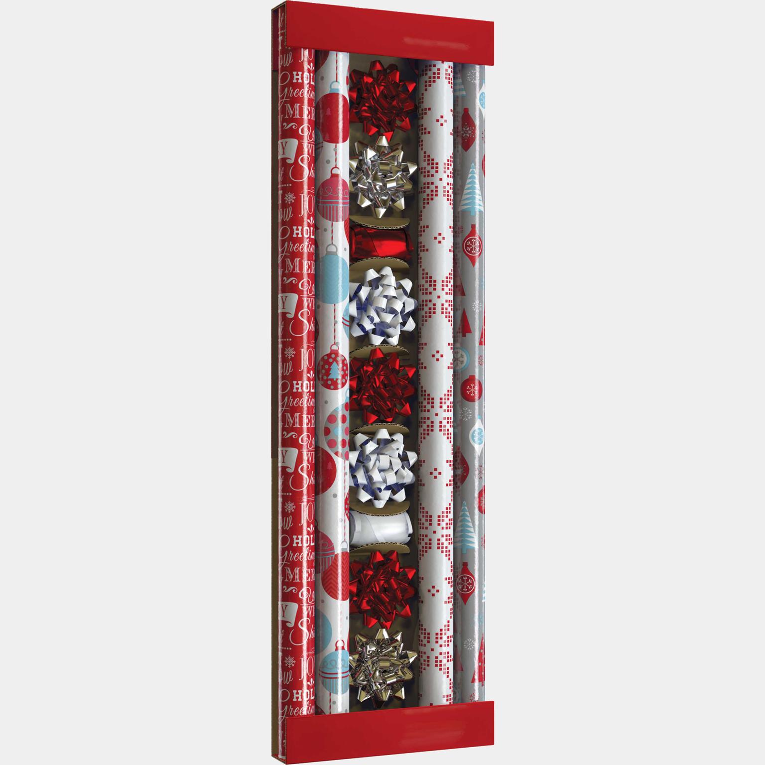 Christmas paper 4pcs, julegavepapir - full image 1