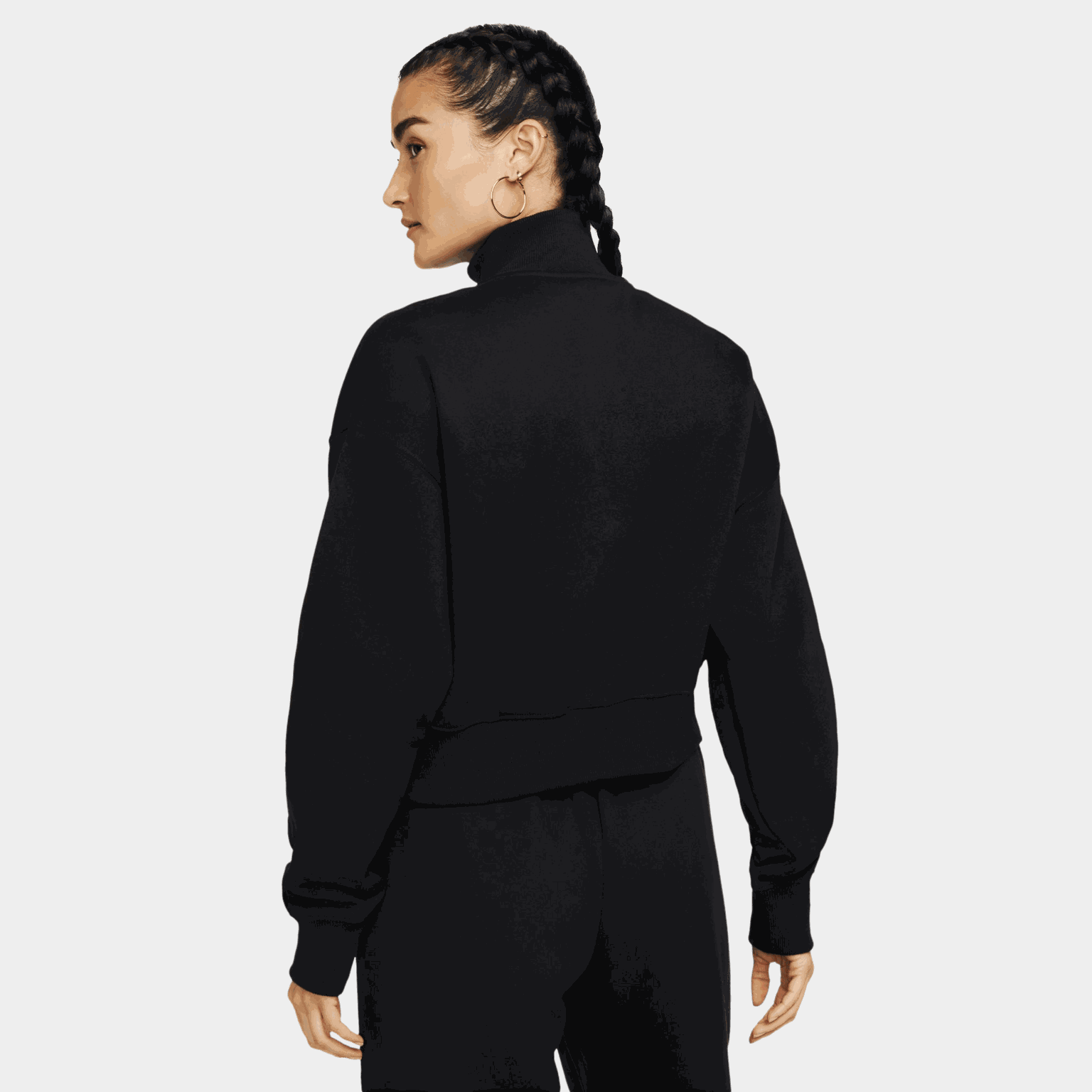 Sportswear Phoenix Fleece 1/4 Zip Crop, treningsgenser, dame - full image 2