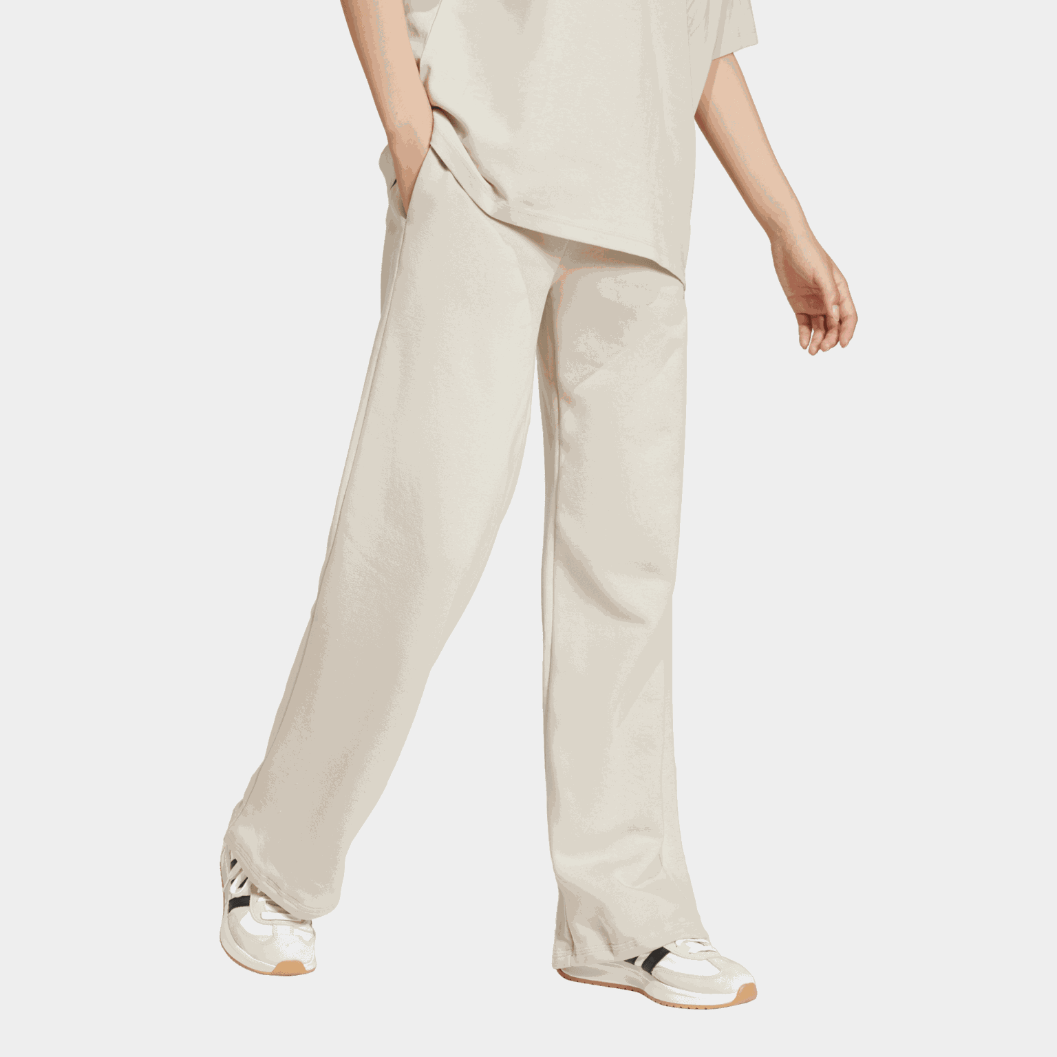 Essentials Small Logo Feel Cozy Open Hem, joggebukse, dame - full image 2