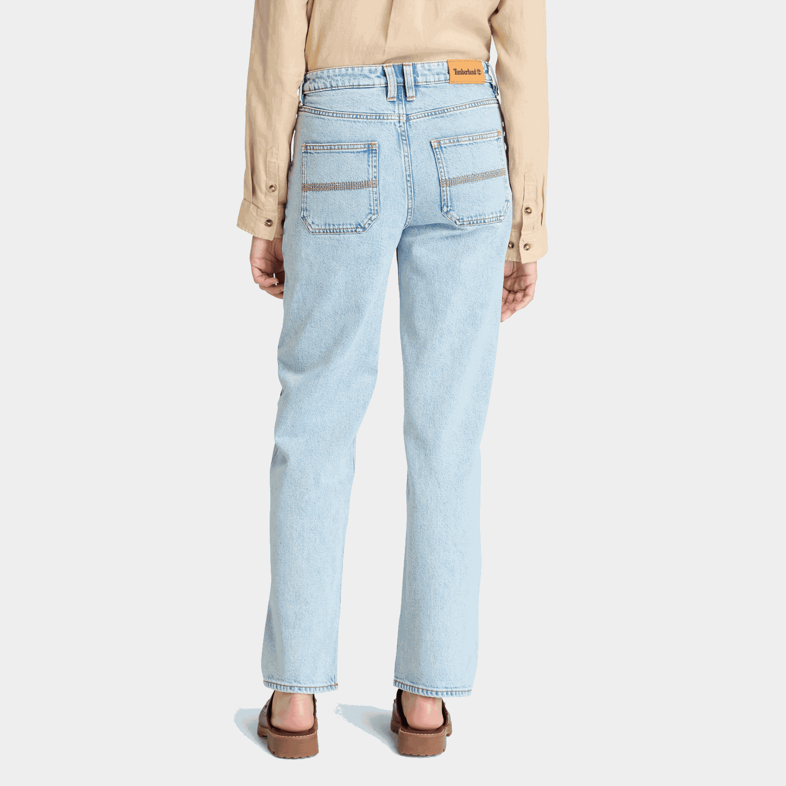 Denim Straight Pants, bukse, dame - full image 2