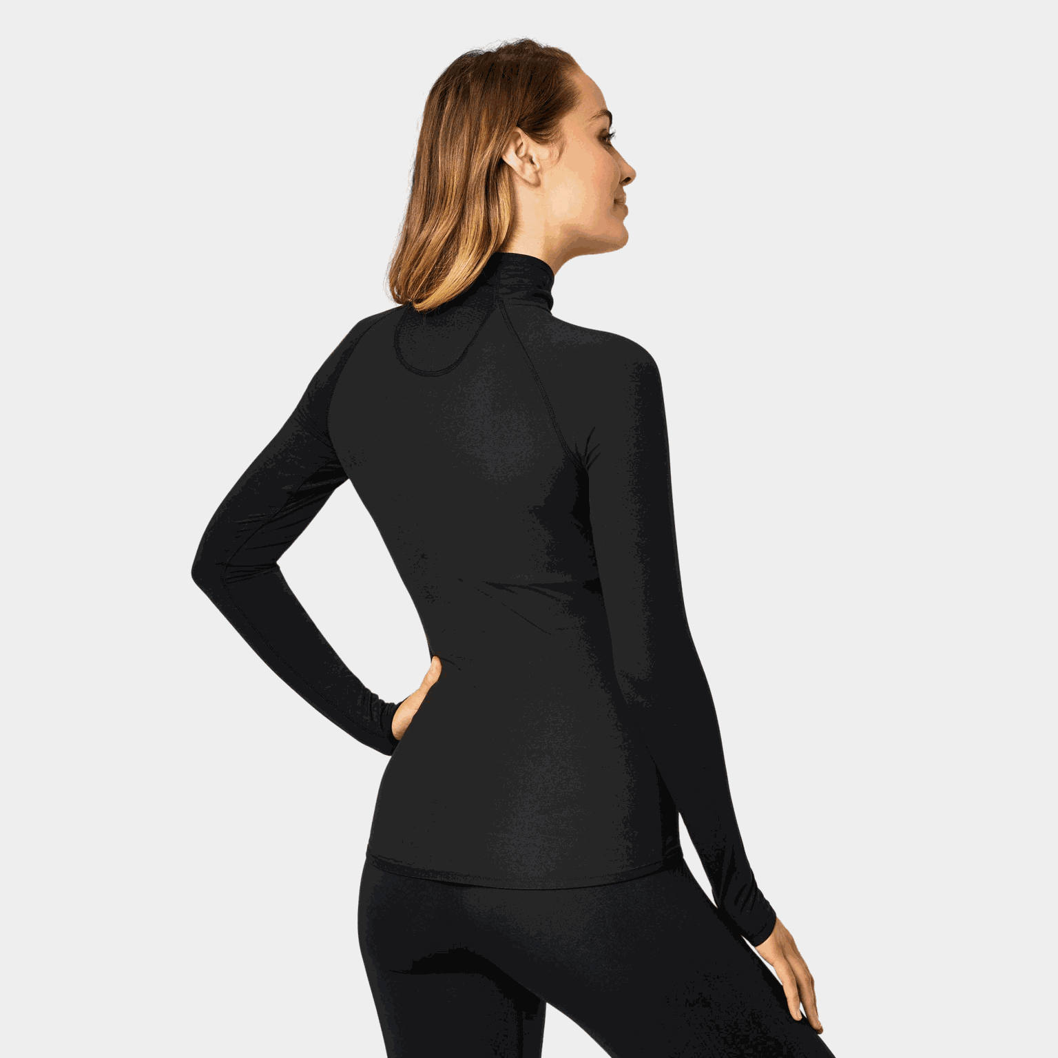 1/4 Long Sleeve Zip, treningsgenser, dame - full image 2