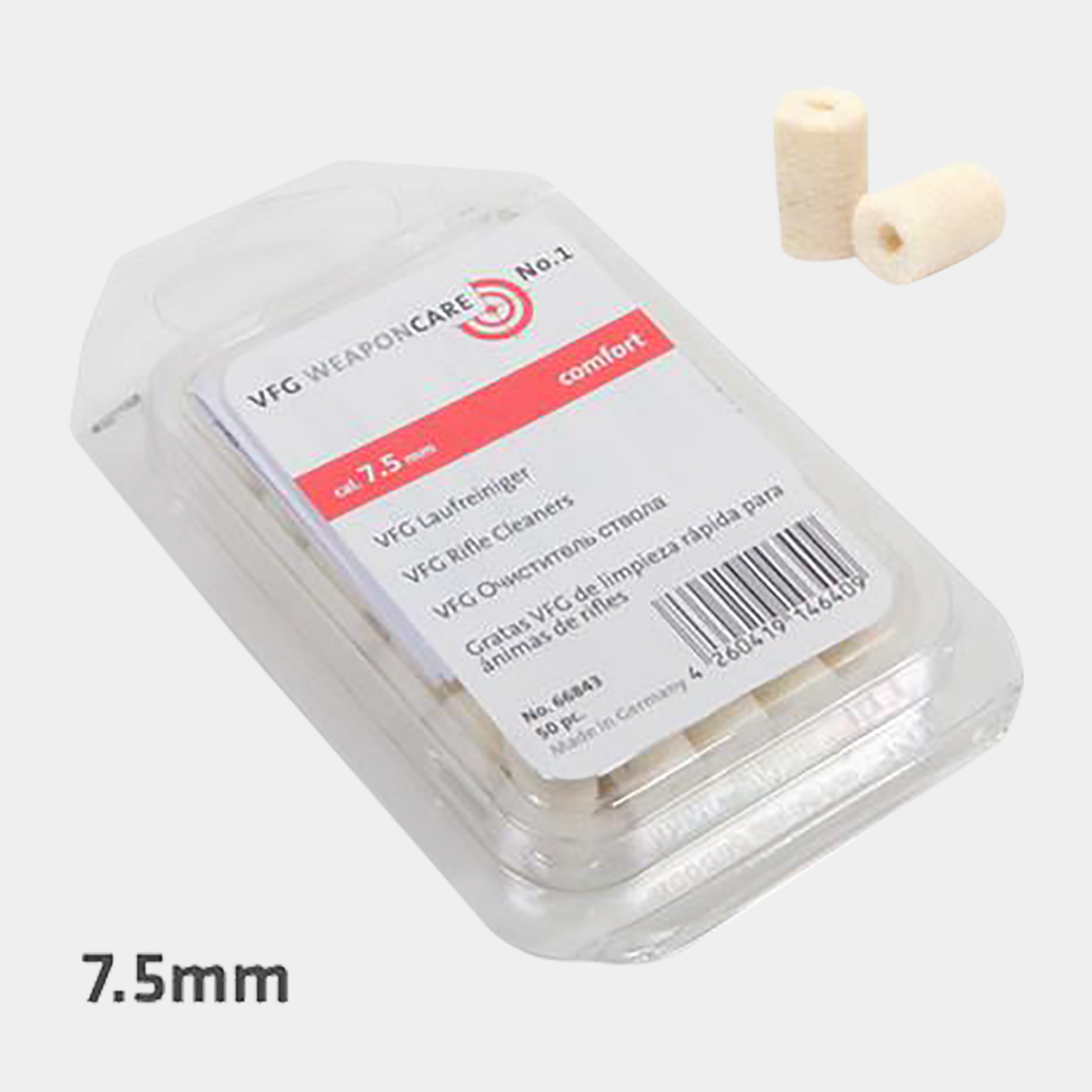 Pussepropper kal 7, 5 mm/.30 50-pakn, pussepropper - full image 1