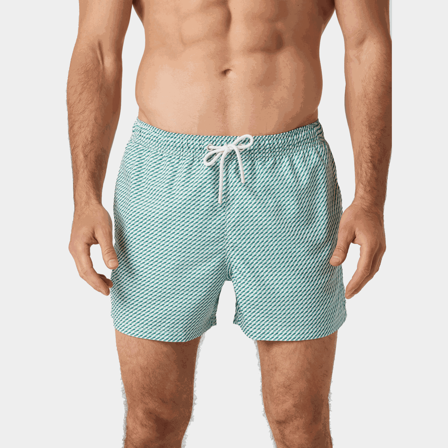 Borg Print Swim Shorts, badeshorts - full image 1