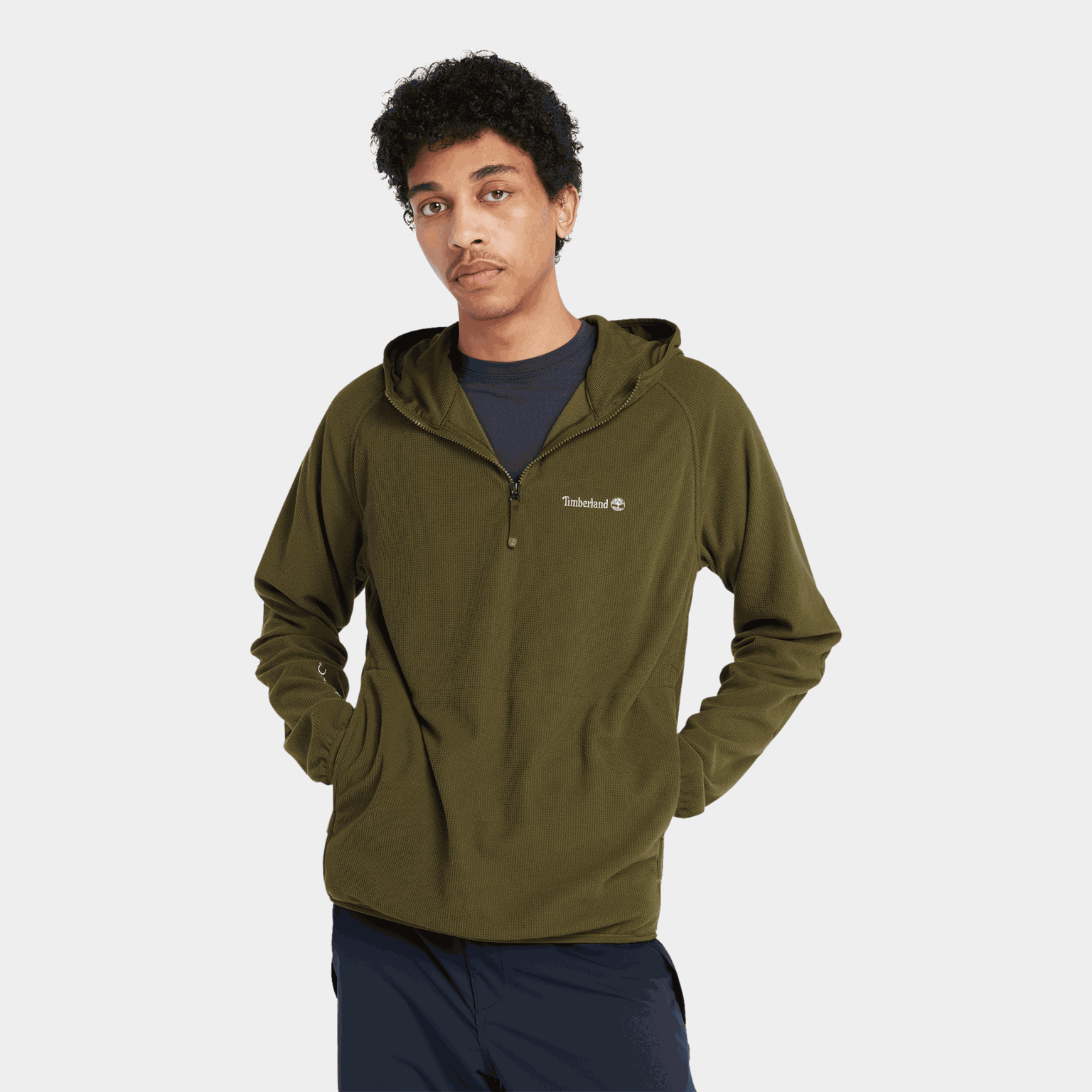 Polartec 1/4 Zip Hooded, hettegenser, herre - full image 1