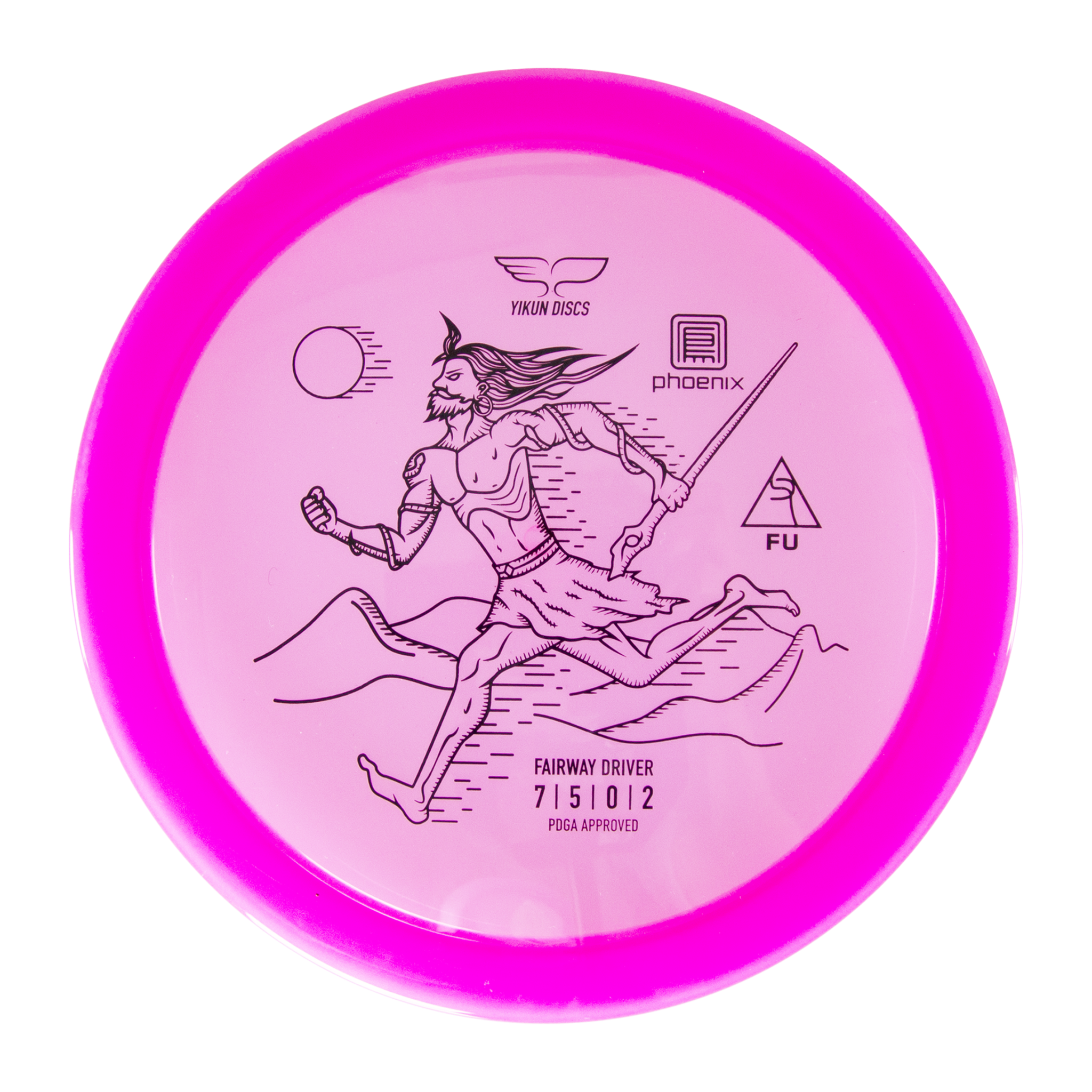 Yikun Phoenix Driver FU, 170-175g Pink, driver frisbeegolf