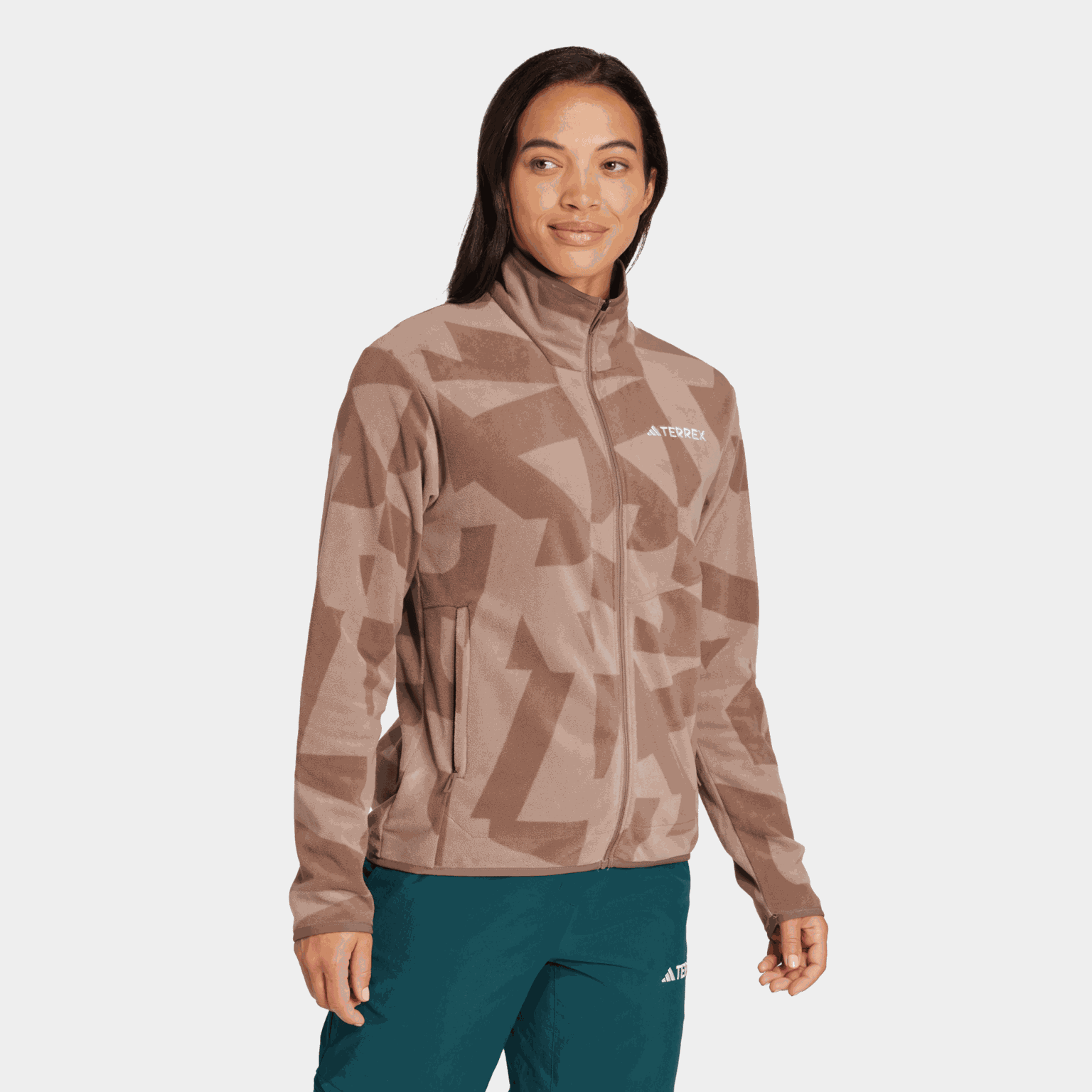 Terrex Multi Printed Full-Zip Fleece Jacket, fleecejakke, dame - full image 2