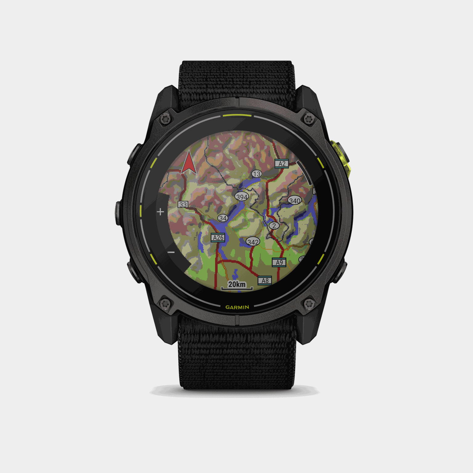 Enduro 3 – mm, Solar, Sapphire, Carbon Gray DLC Ti, ultrafit Nylon Strap, smartklokke - full image 1