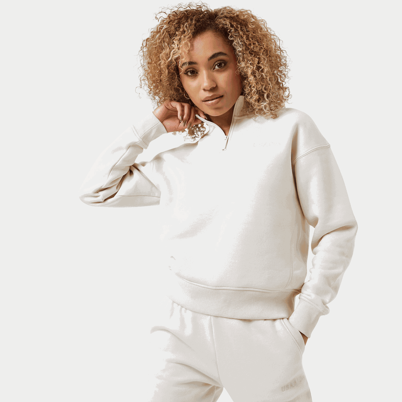 Quarter Zip Sweatshirt, genser, dame - full image 1
