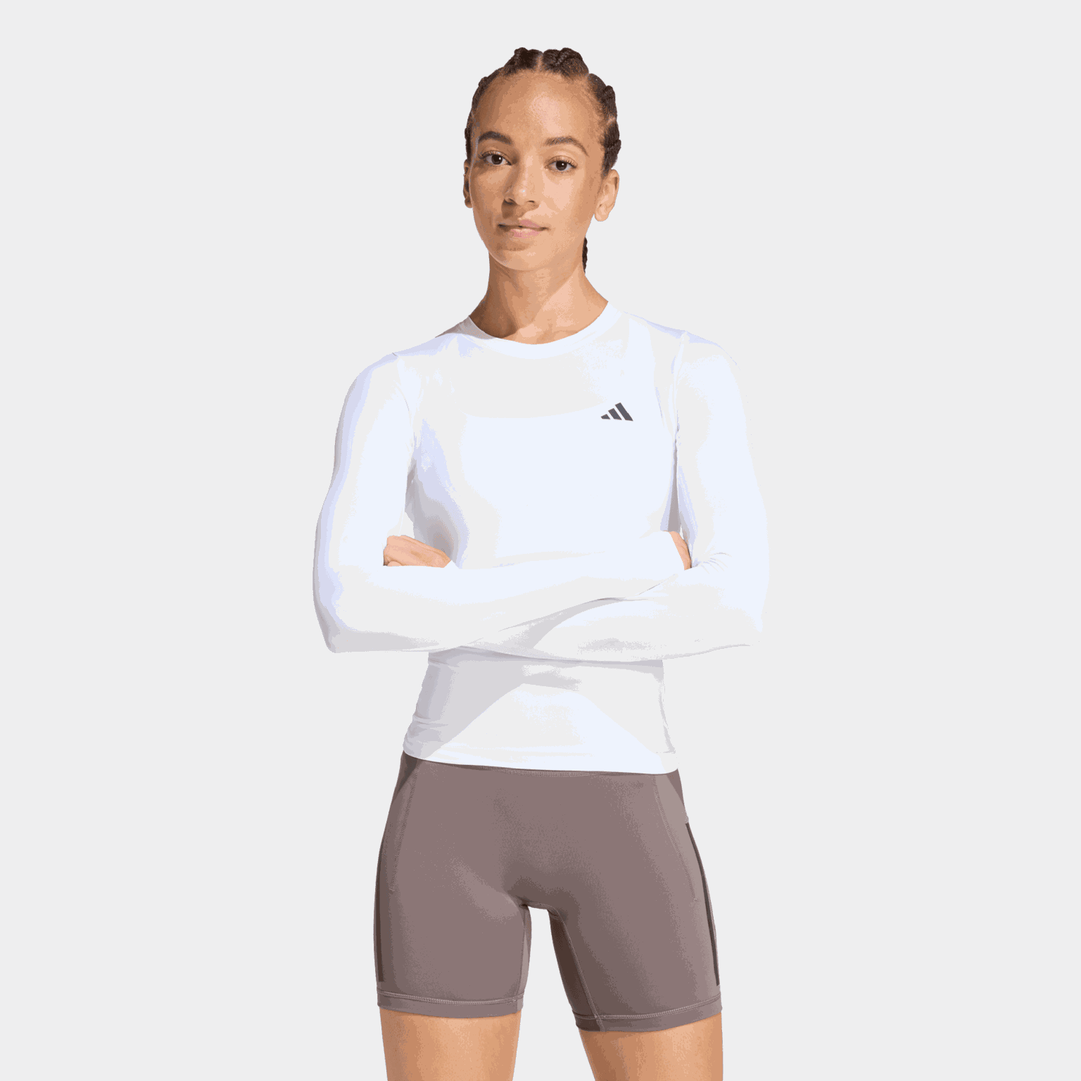 Power Essentials Workout Contour Long Sleeve, treningsgenser, dame - full image 1