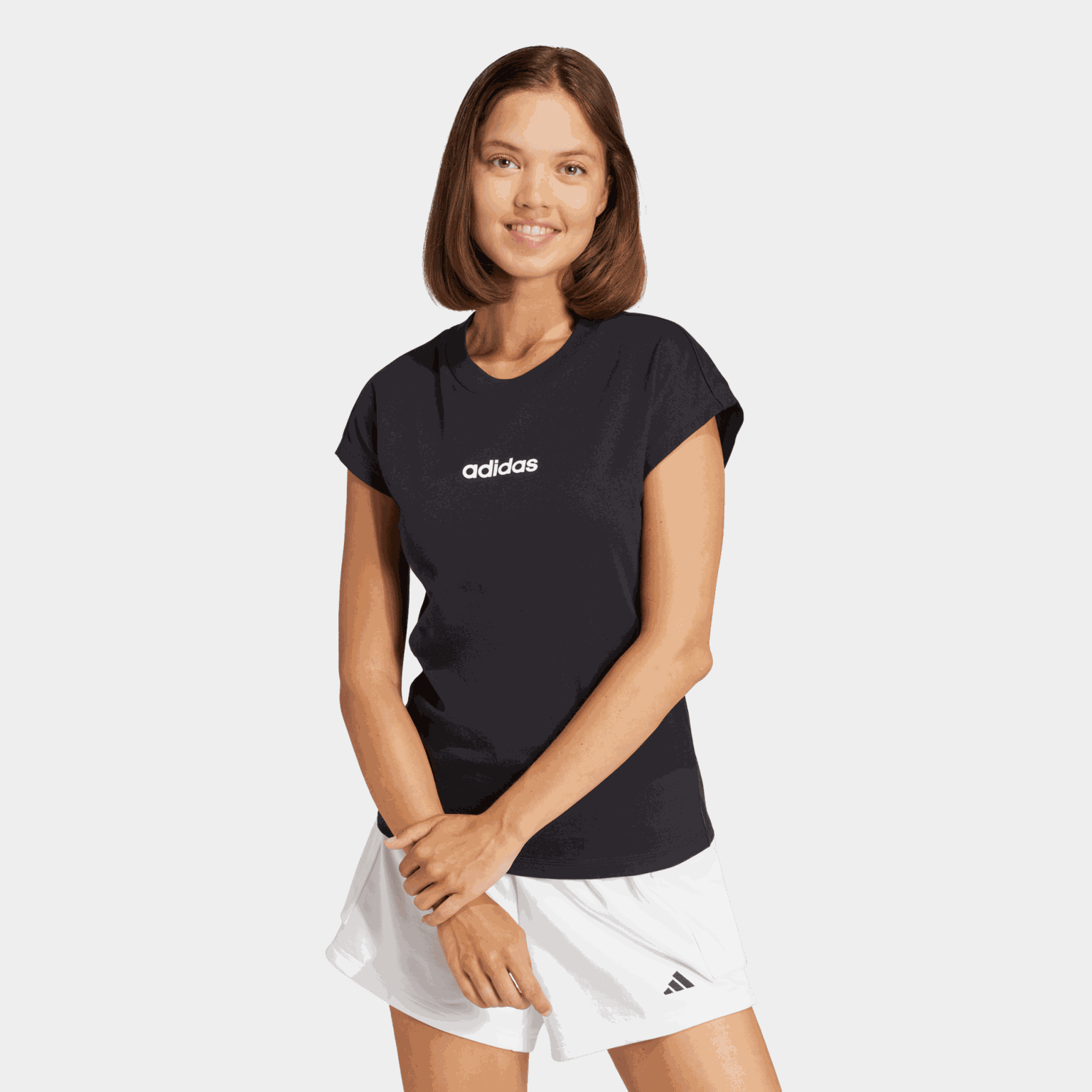 Essentials Linear Cotton T-Shirt, t-skjorte, dame - full image 2