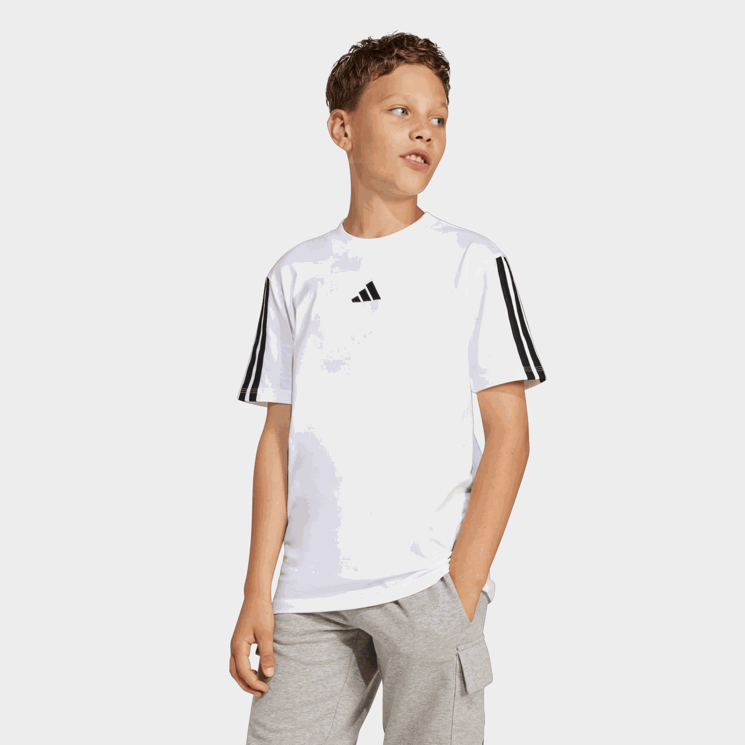 Essentials 3-Stripes T-Shirts, t-skjorte. junior - full image 1