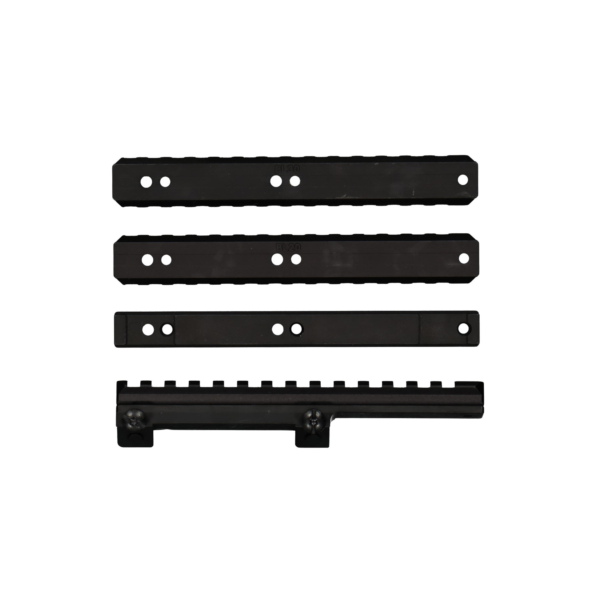 Talley Modular Rail Kit for Blaser. Includes Saddle mount, three interchangeable Picatinny Rails (0, 20, and 30 MOA) and Base compatible with Steel Rings