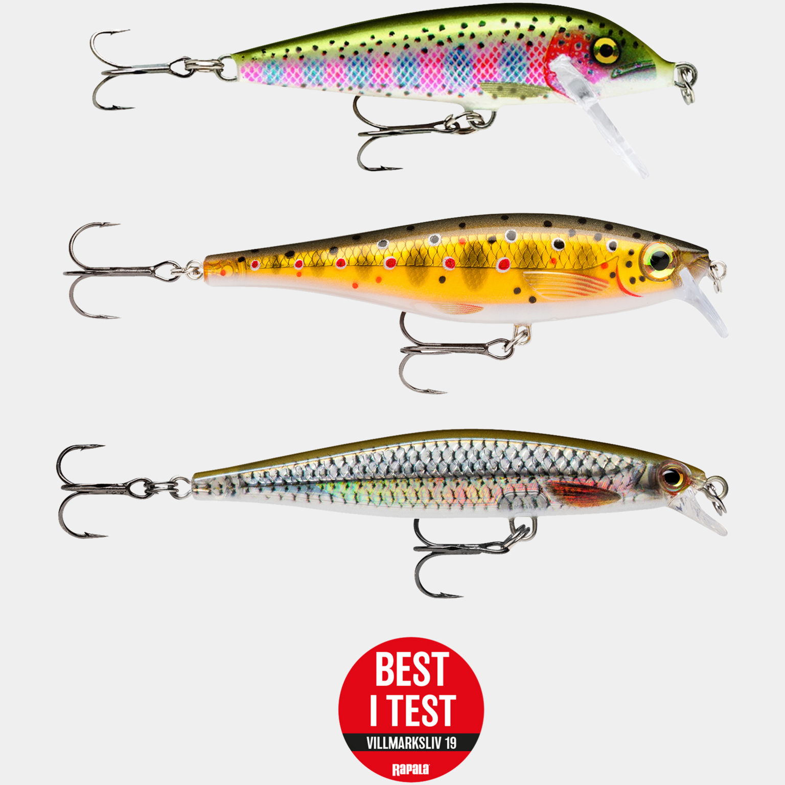 Best i Test Ørret 3pk, wobblere - full image 1