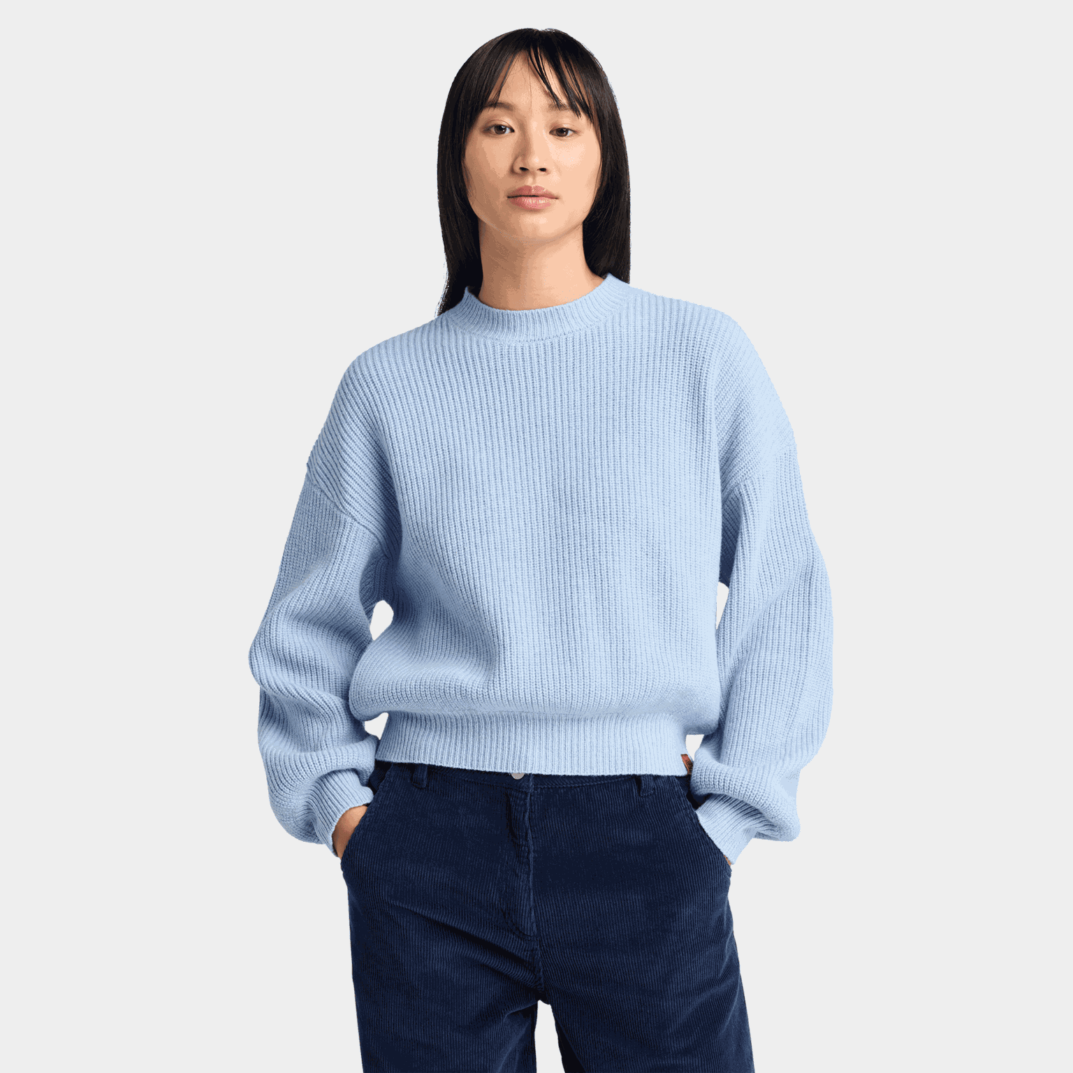 Wool Blend Crew Sweater, ullgenser, dame - full image 2