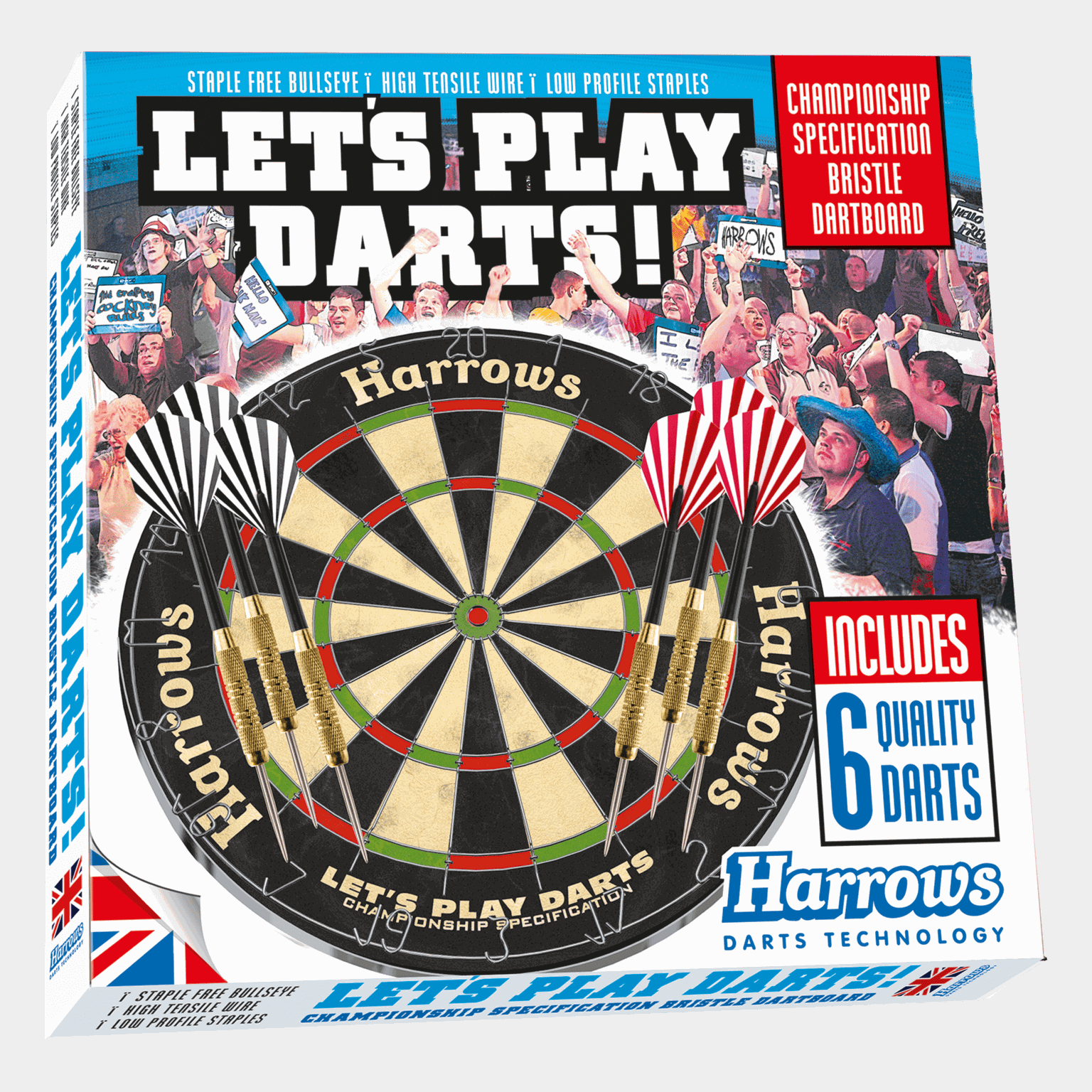 Dart Set Lets Play Darts Bristle, dartskive - full image 2