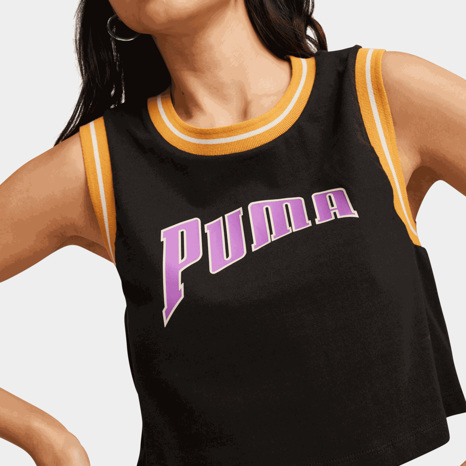 Team Women's Graphic Crop Top, kort t-skjorte, dame - full image 3