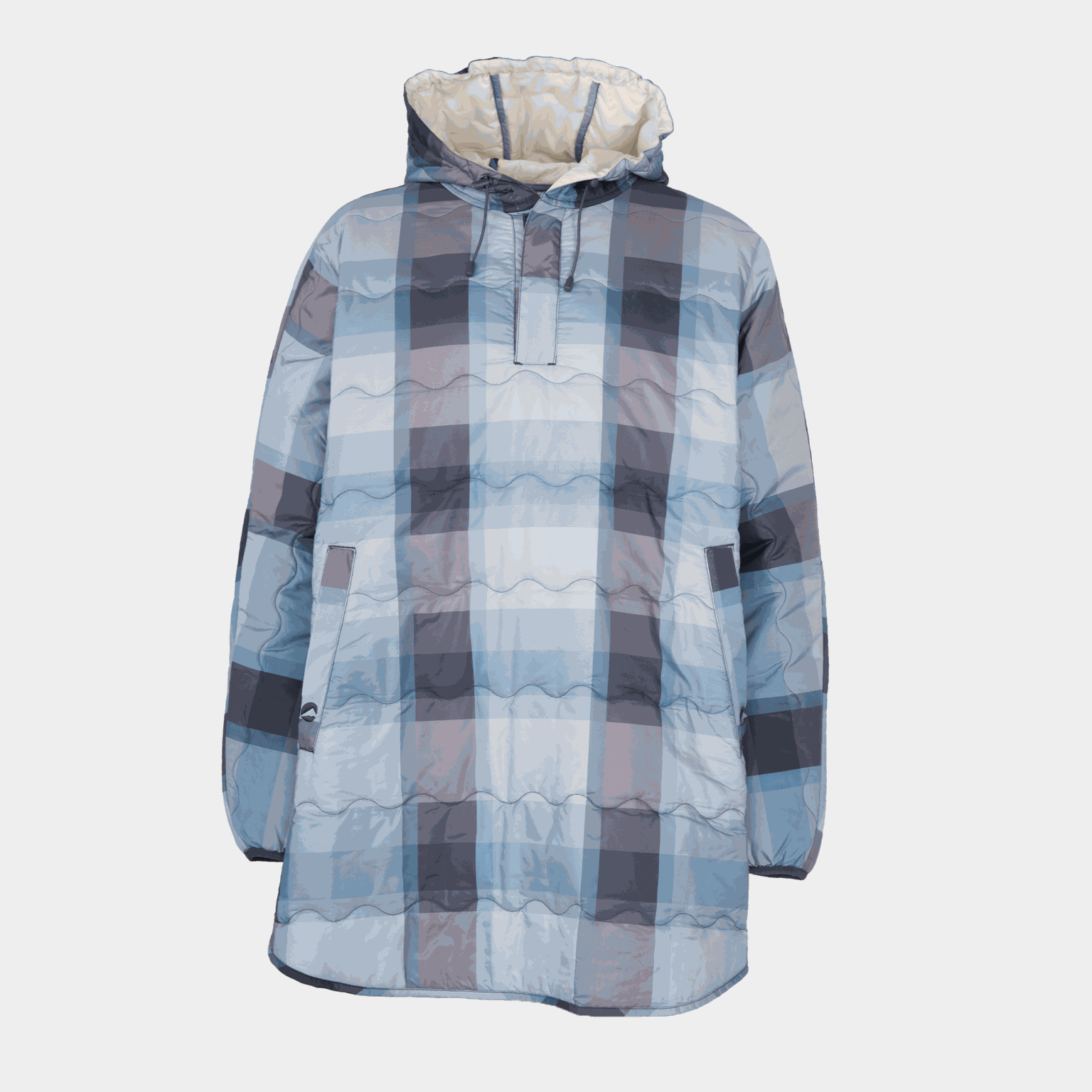 Idre Padded Checkered Poncho, poncho - full image 1