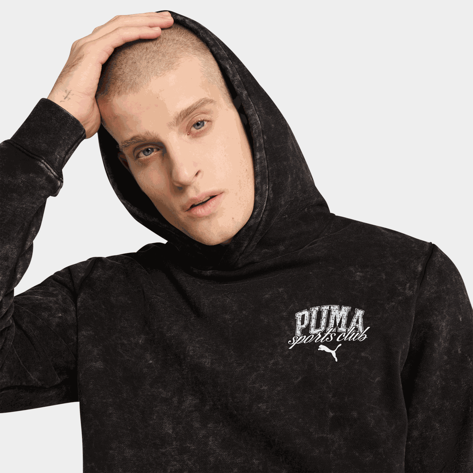 Class Washed Hoodie Fleece, hettegenser, herre - full image 3