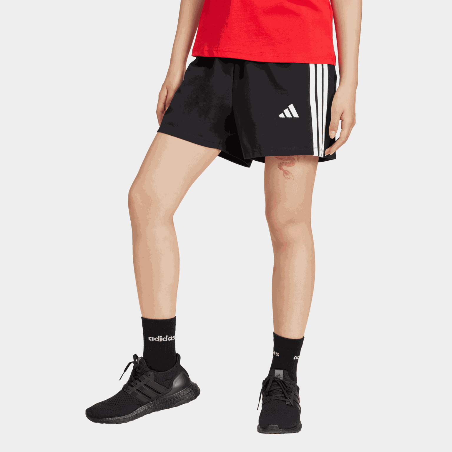 Essentials 3-Stripes Cotton Shorts, shorts, dame - full image 2