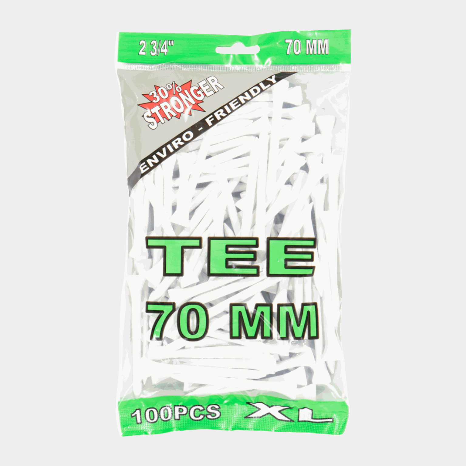 Tees 2 3/4 100 pack (70mm), pegger - full image 1