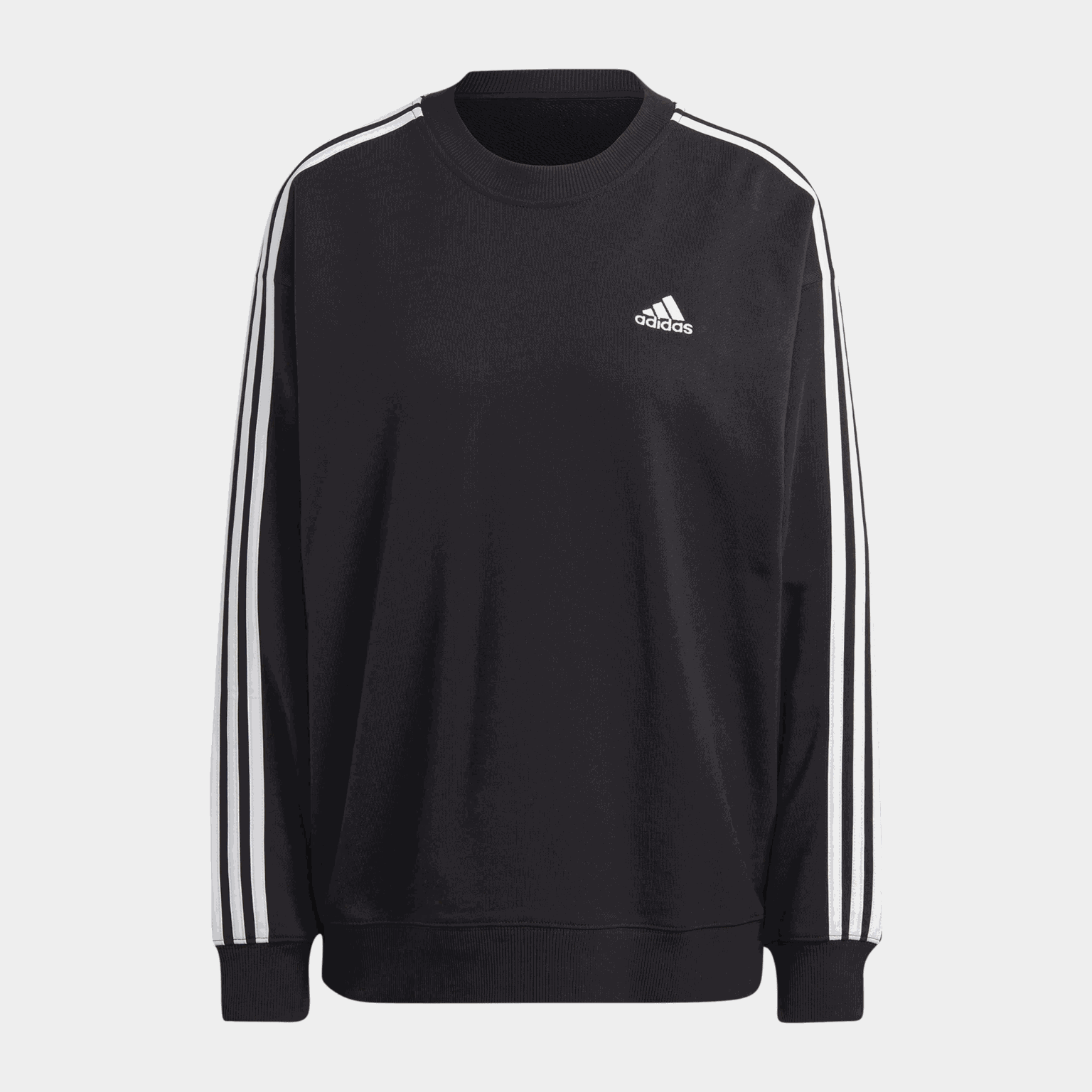 Essentials 3-Stripes Fleece Sweatshirt, genser, dame - full image 3