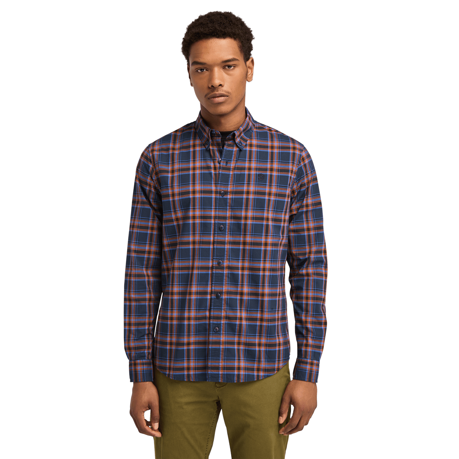 Timberland Stretch Poplin Check Sh, skjorte