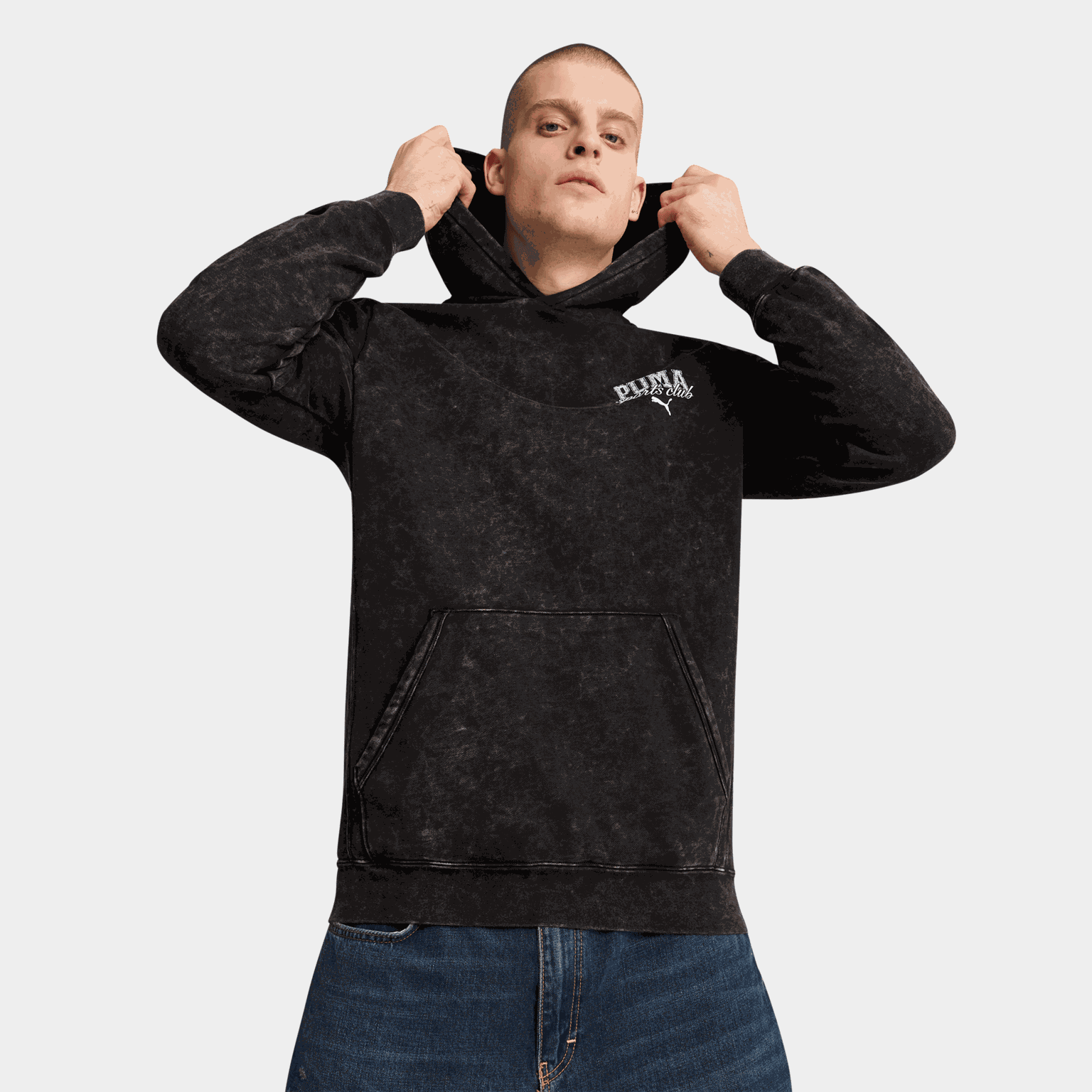Class Washed Hoodie Fleece, hettegenser, herre - full image 1