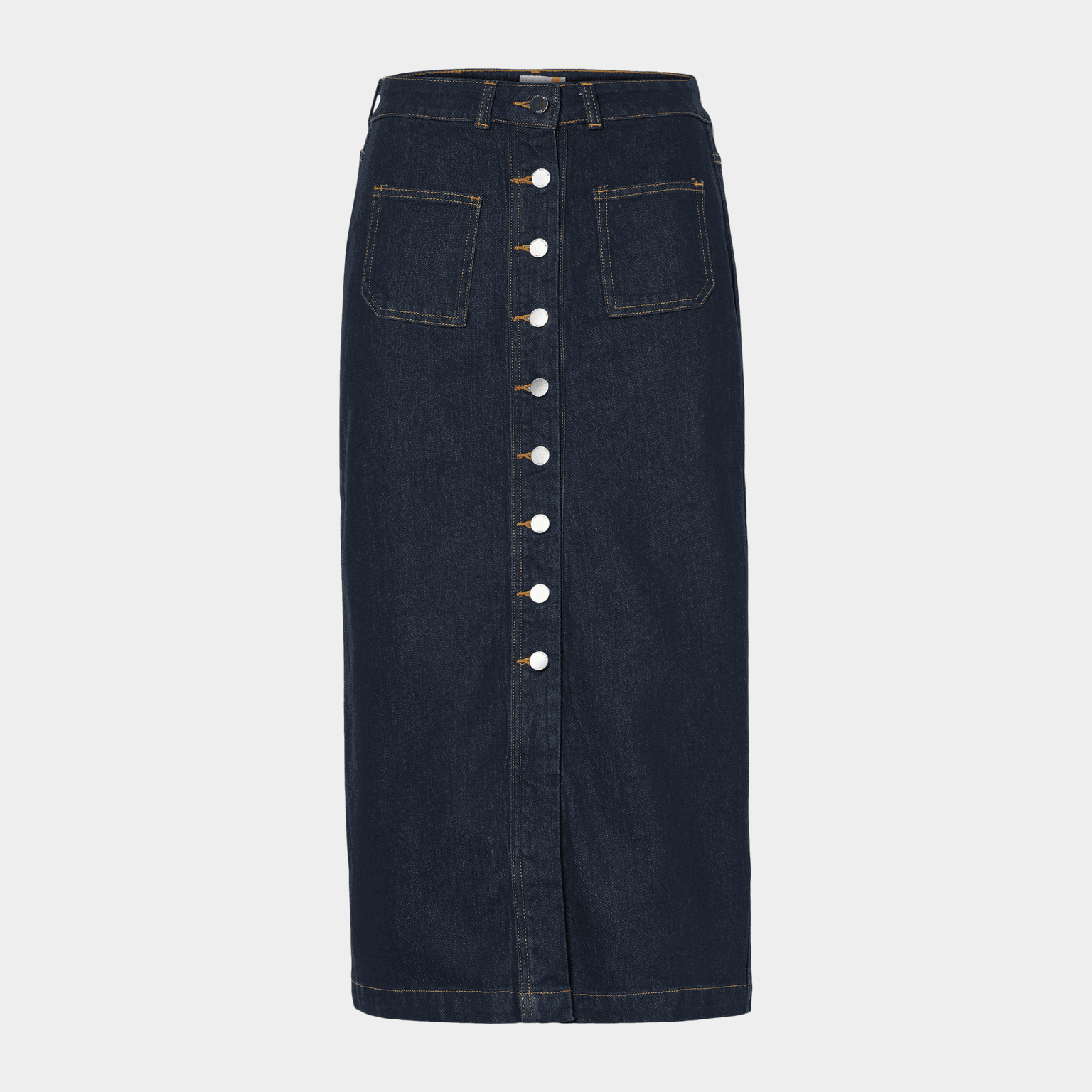 Refibra Denim Long Skir, skjørt, dame - full image 3