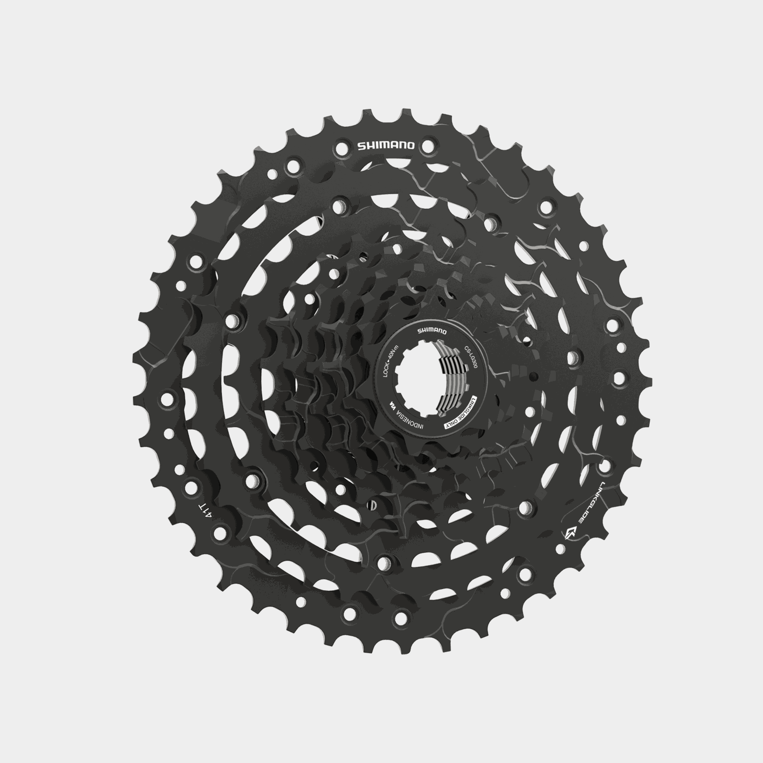 Cassette 11-41 9s CS-LG300 Cues, Shimano-kassett for elsykler - full image 2