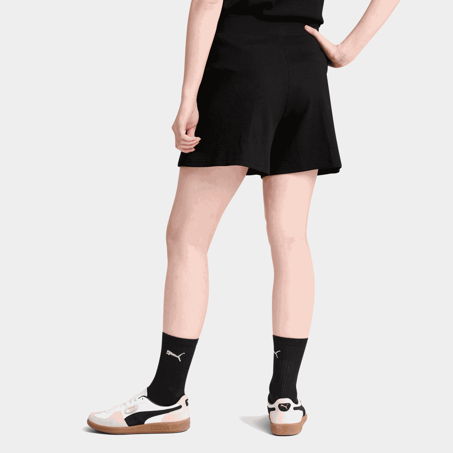 ESS ELEVATED High-Rise Rib Shorts 5", shorts, dame - full image 2