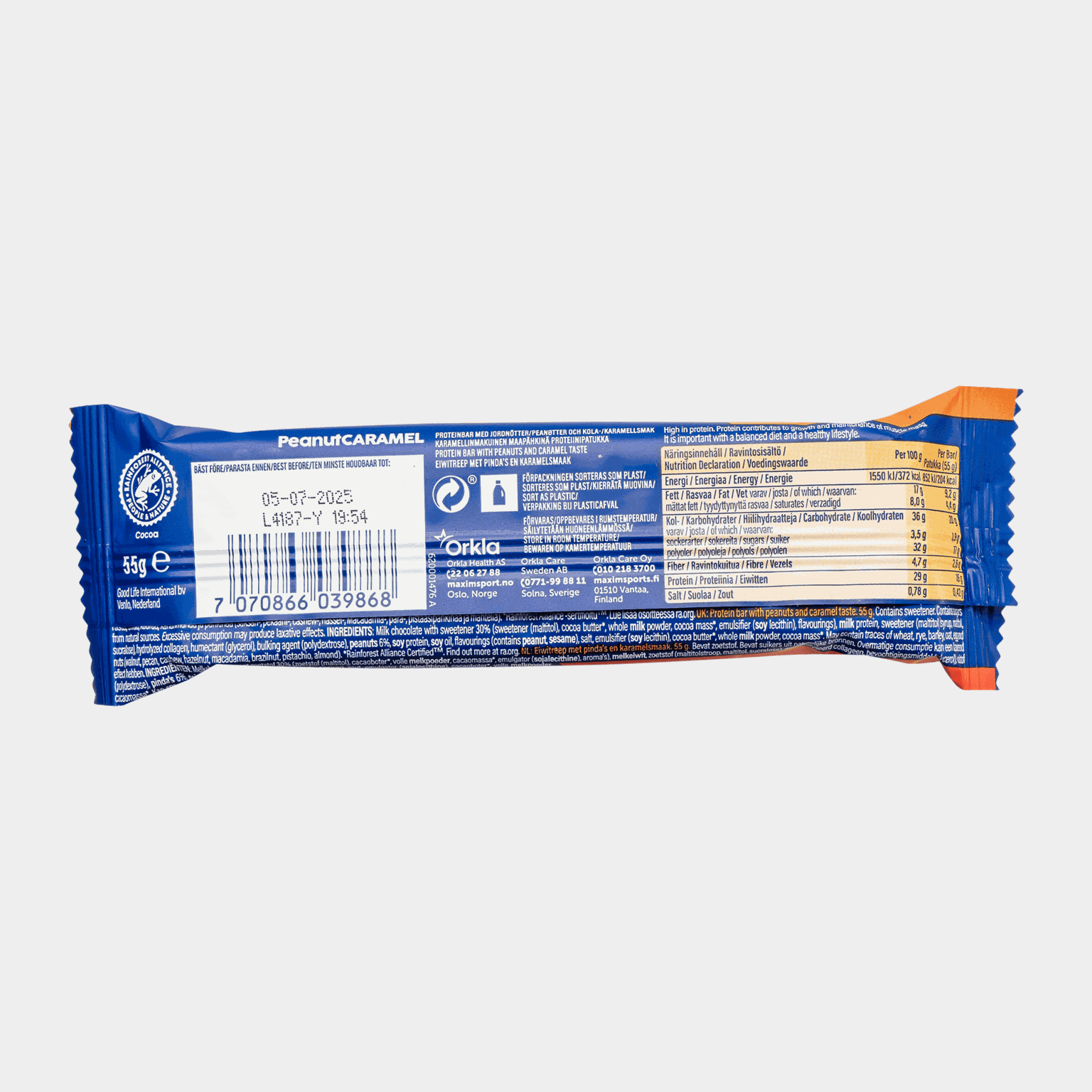 Soft Protein Bar Peanut Caramel 55g, proteinbar - full image 3