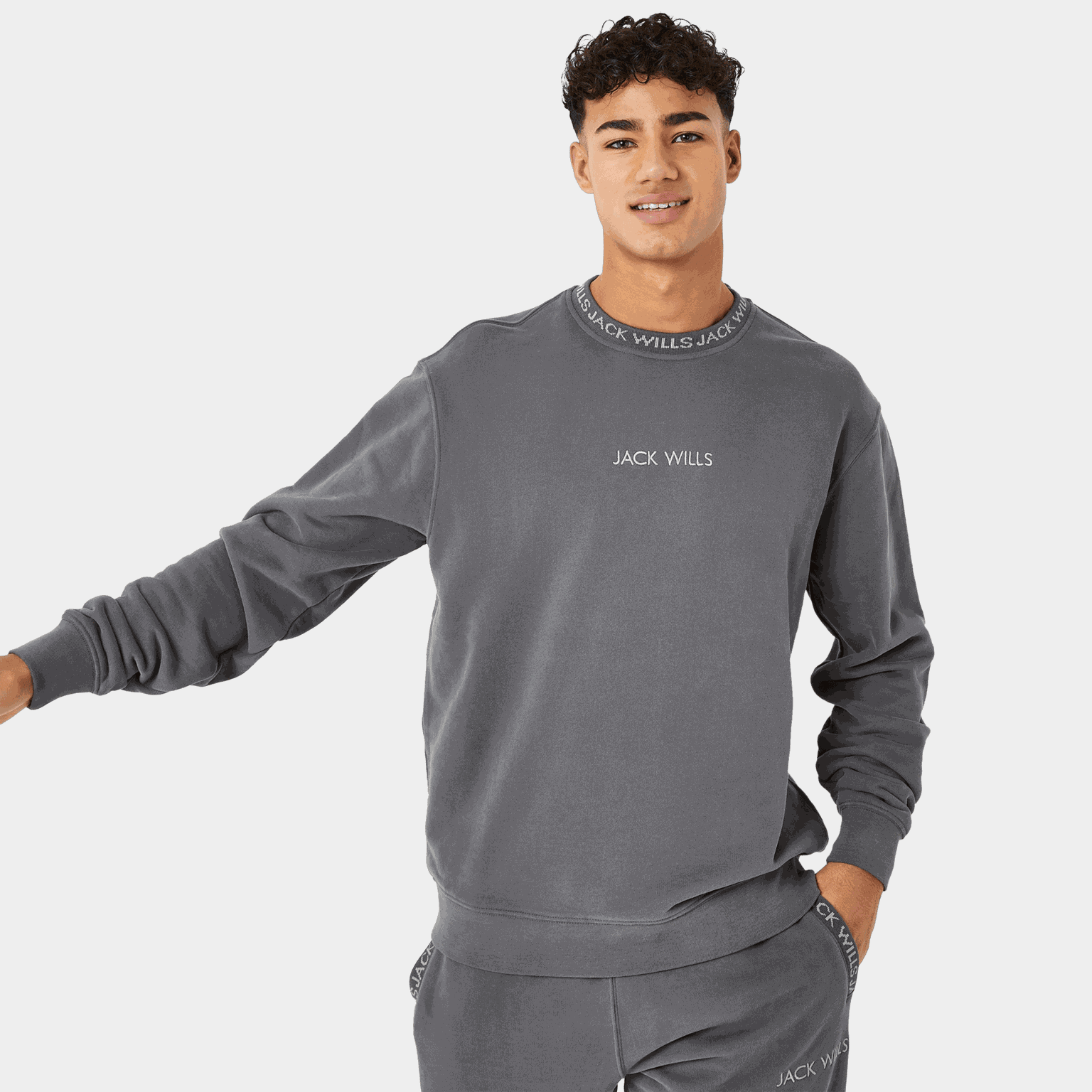 Jacquard Crew, crewneck, genser, herre - full image 1