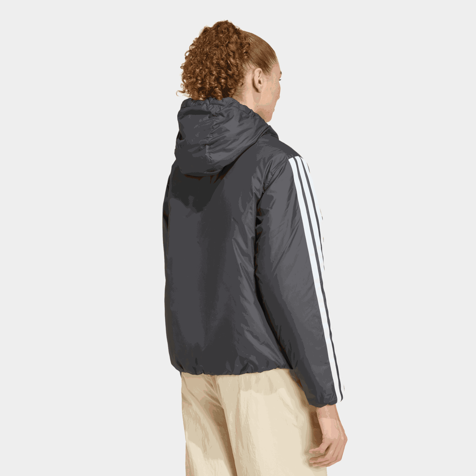 Essentials CLIMAWARM 3-Stripes Insulation Hooded Jacket, jakke, dame - full image 3