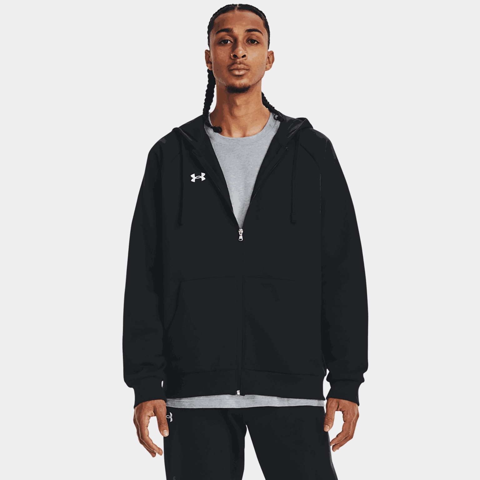 Rival Fleece Full Zip Hoodie, hettejakke, herre - full image 1