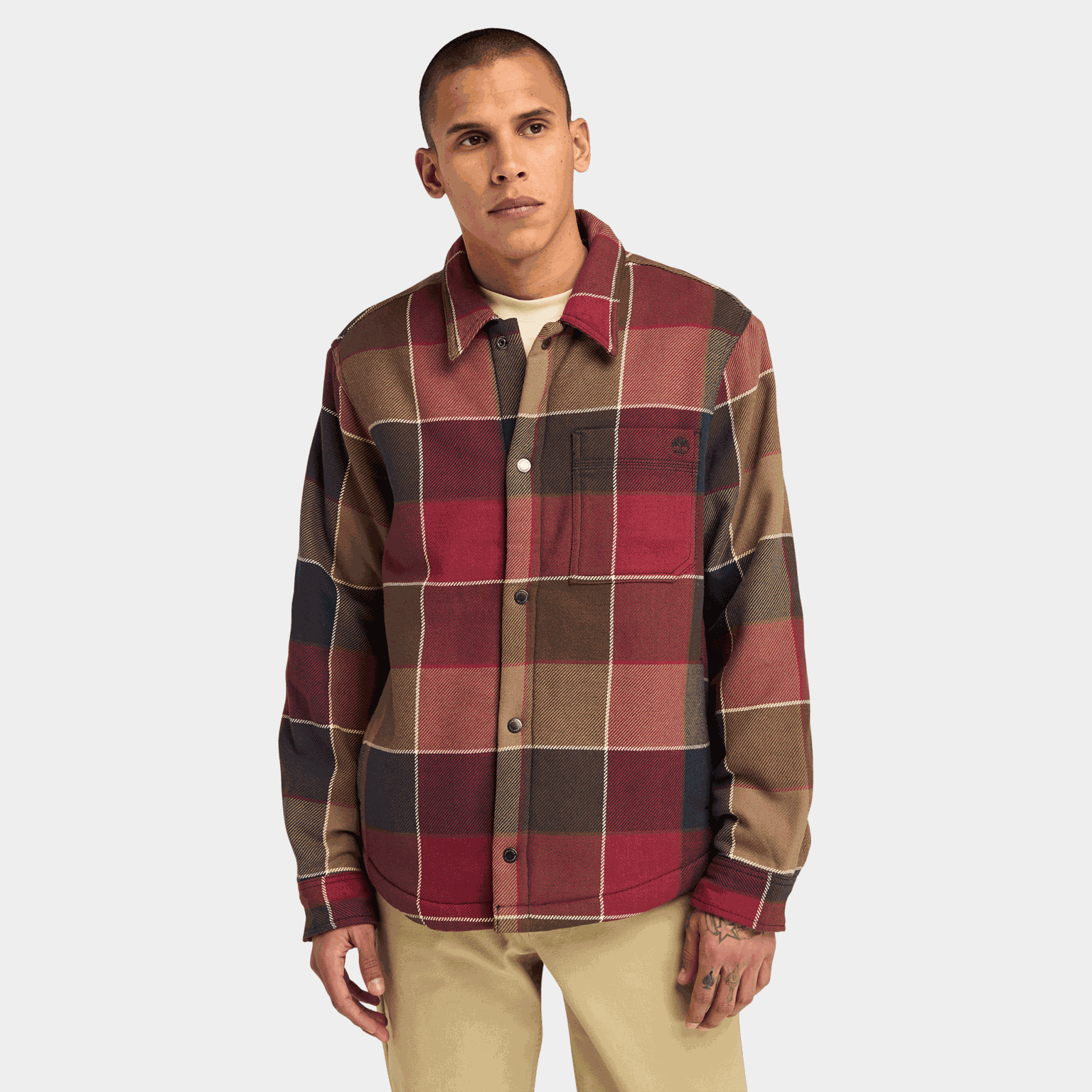 Sherpa Lined Plaid Over, jakke, herre - full image 2
