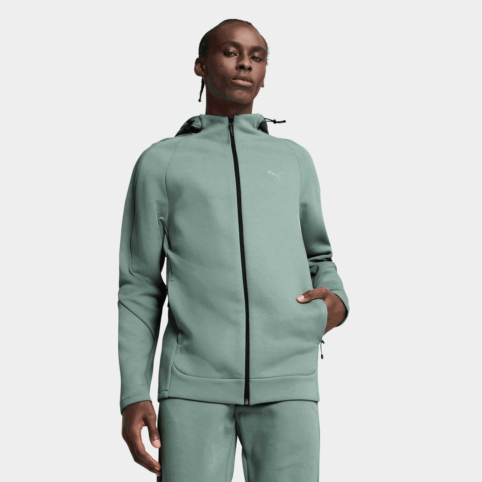 Evostripe Full-Zip Hoodie DK, hettejakke, herre - full image 1