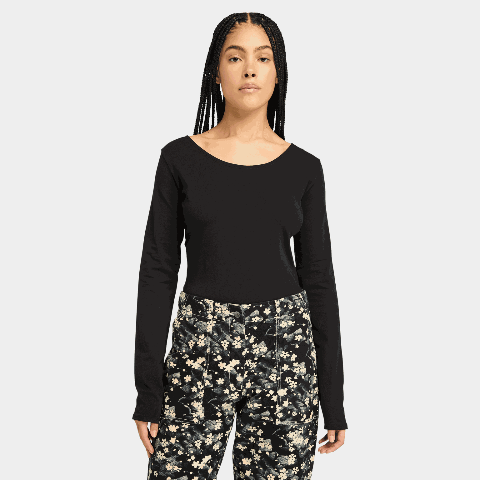 Ls Slim Fit Tee, t-skjorte, dame - full image 2