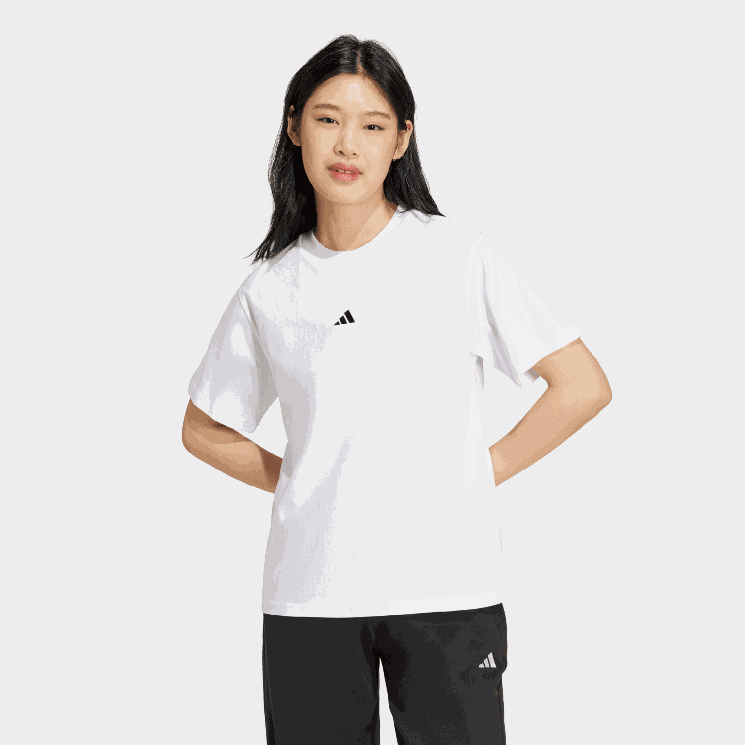 Essentials Small Logo Cotton T-Shirt, t-skjorte, dame - full image 1