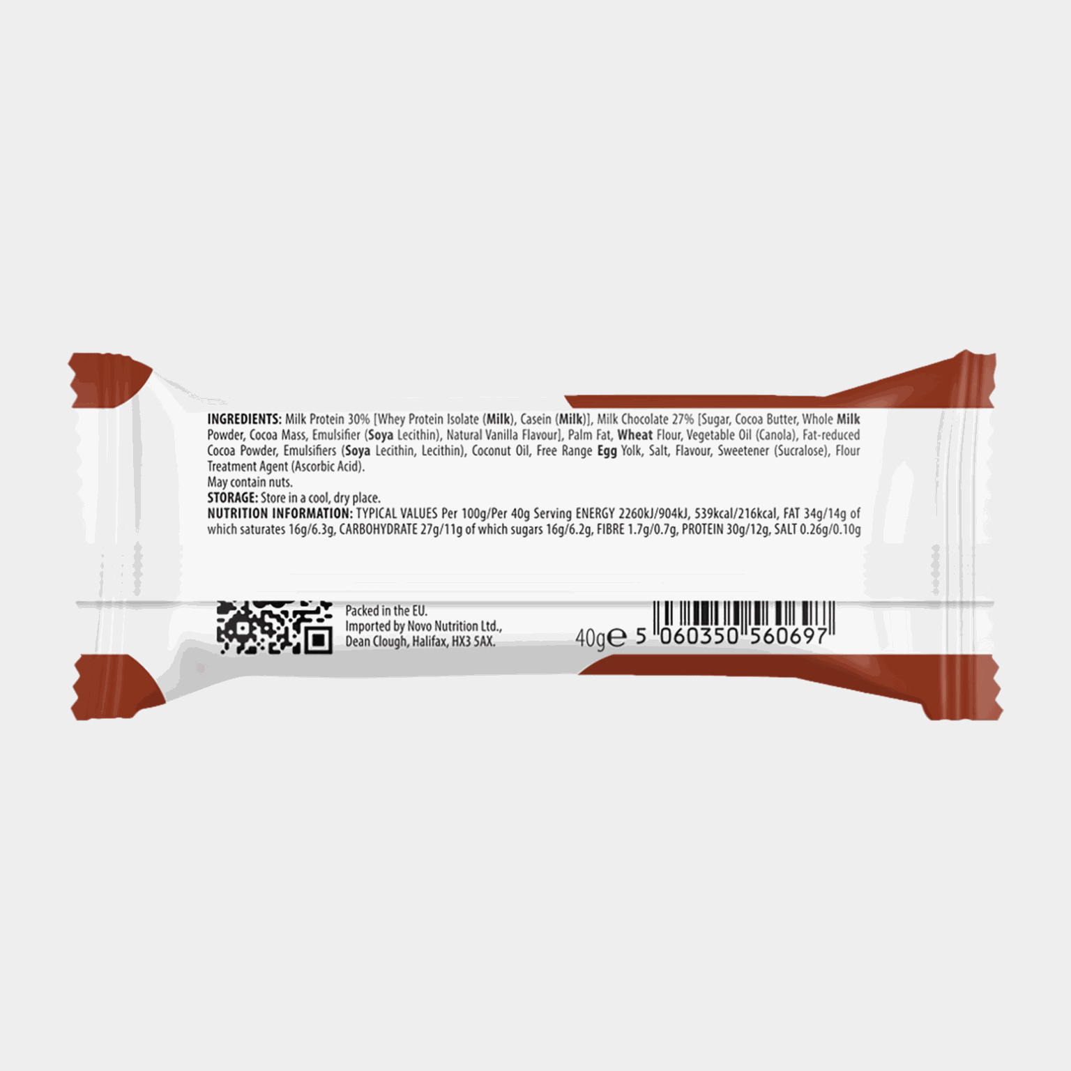 Novo Protein Wafer Bar Milk Chocolate, proteinbar - full image 2