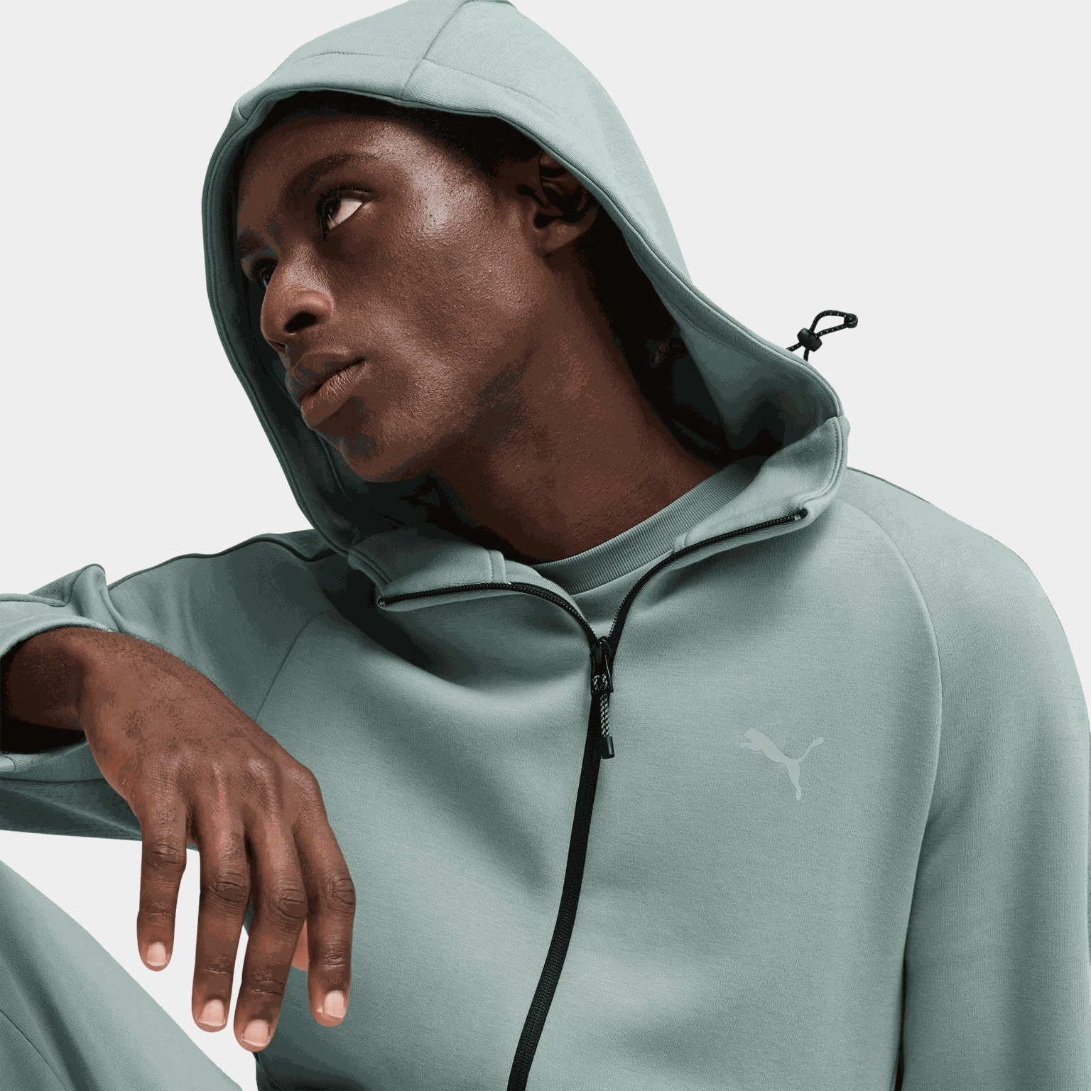 Evostripe Full-Zip Hoodie DK, hettejakke, herre - full image 3