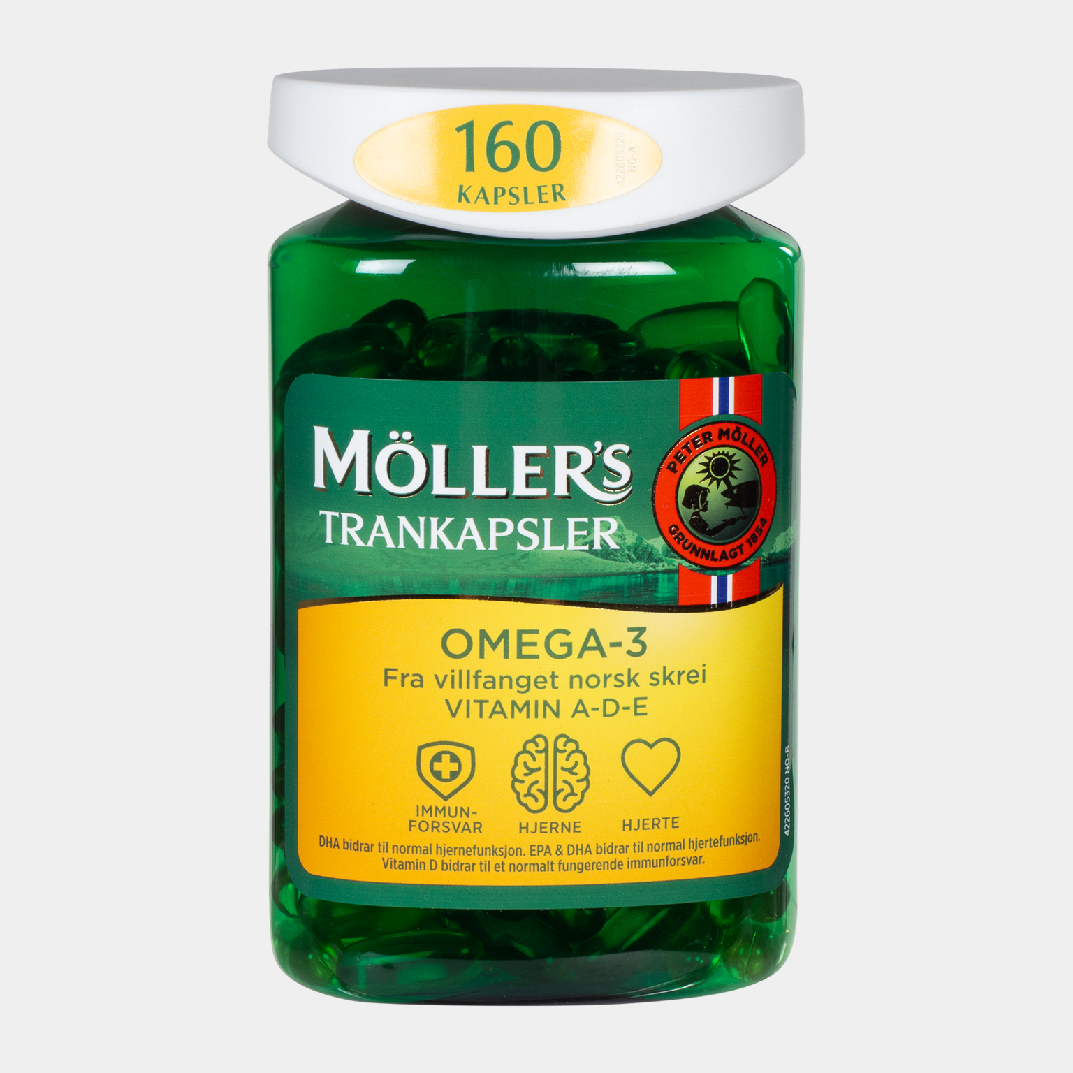 Trankapsler 160stk, omega 3 kapsler - full image 1