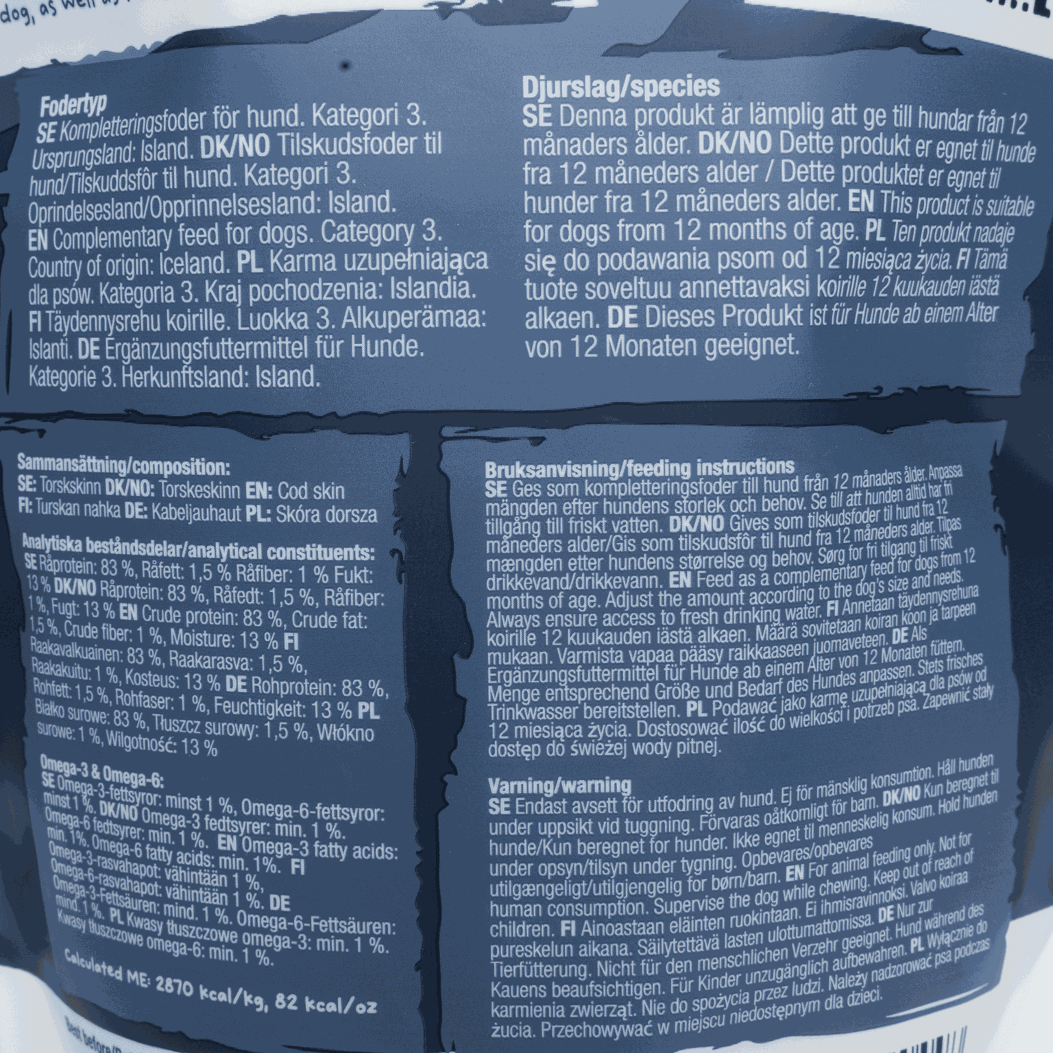 Skin chips Cod 70 gr, hundegodteri - full image 2