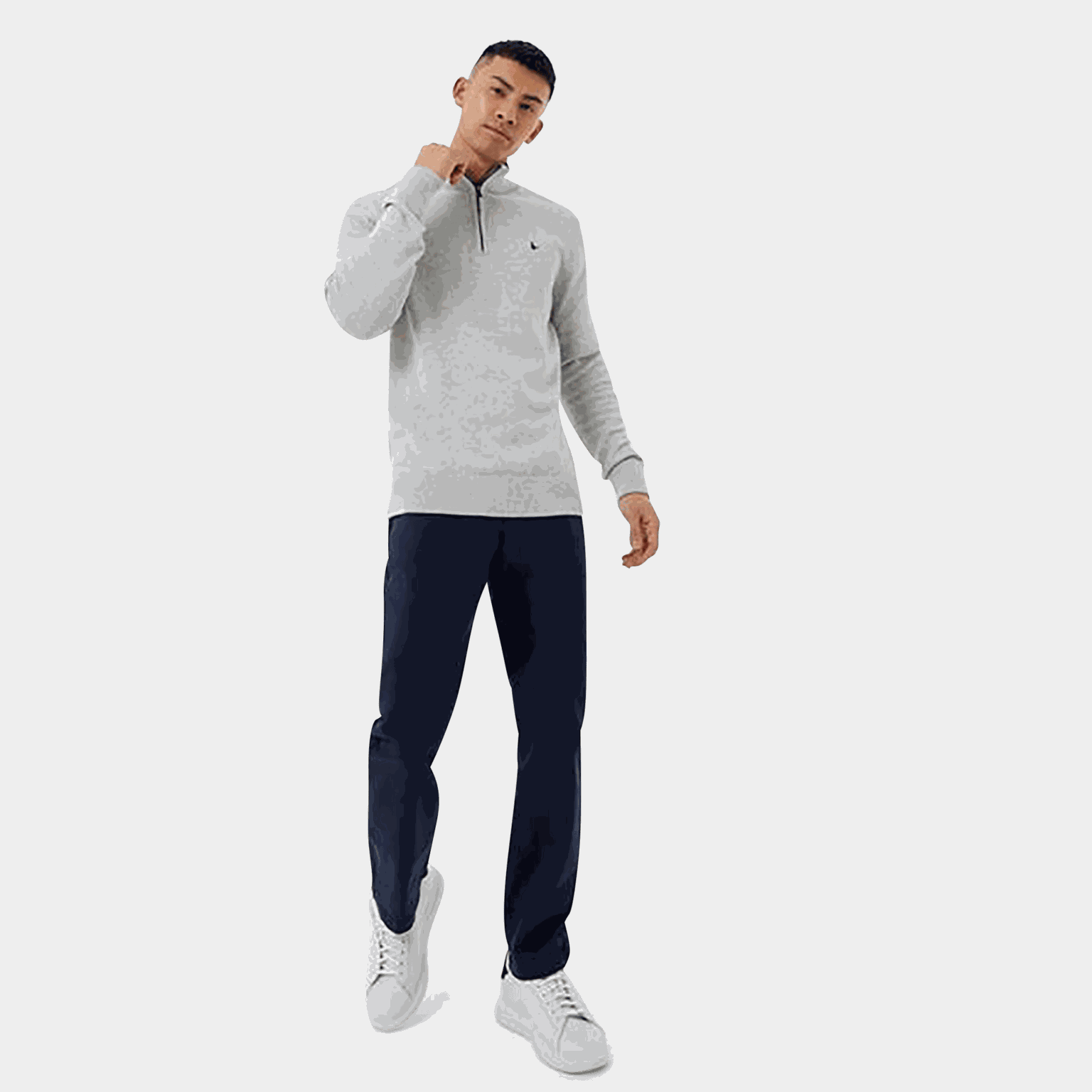 Funnel Neck Half Zip Jumper, genser, herre - full image 4