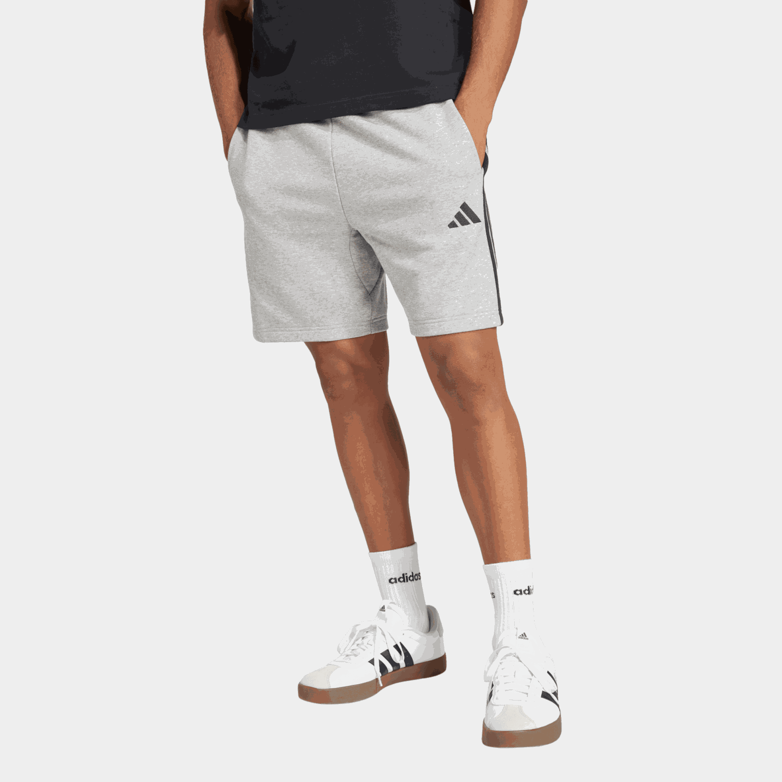 3-Stripes Fleece Short, shorts, herre - full image 2