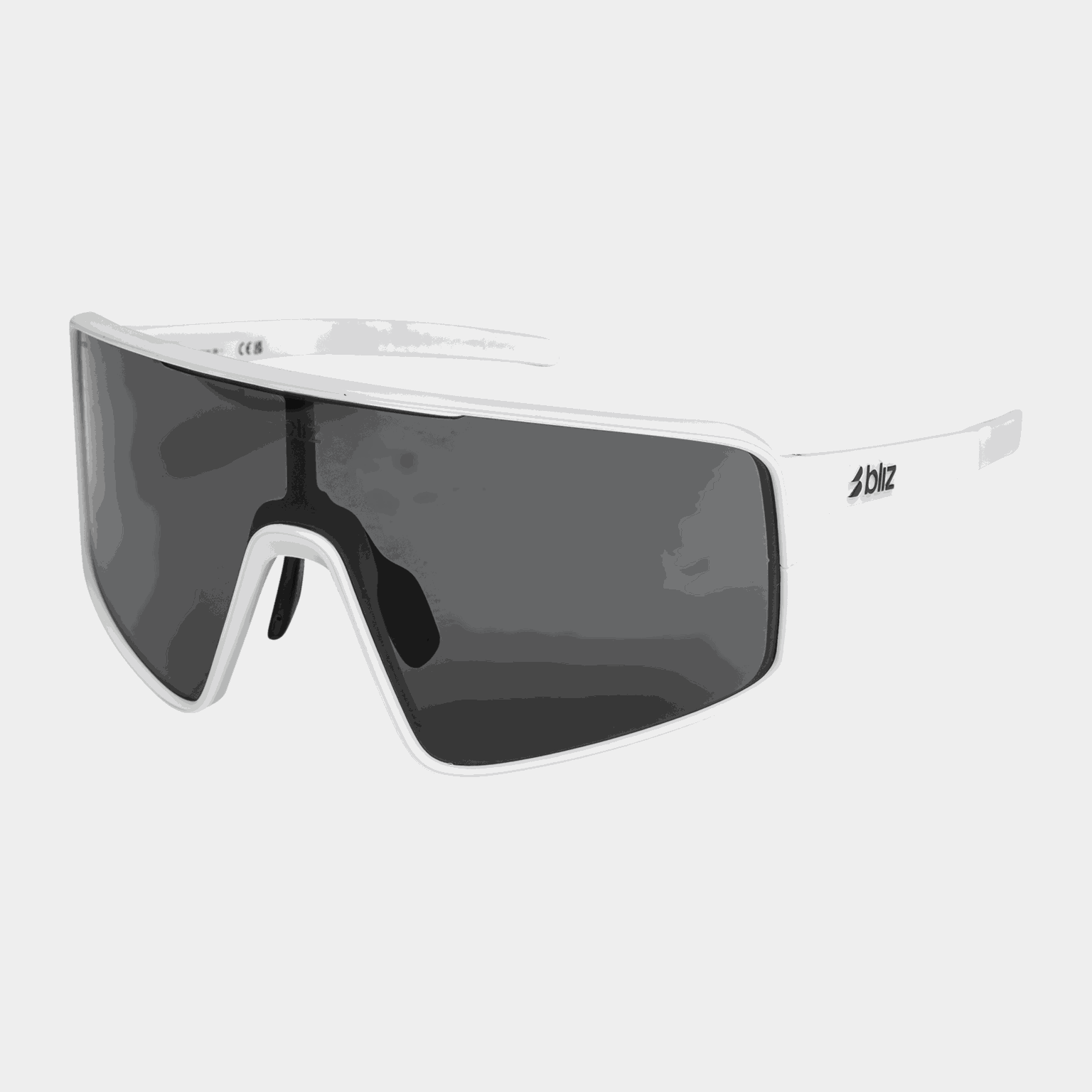 P001 Matte White Smoke Sunglasses, multisportbriller, unisex - full image 1