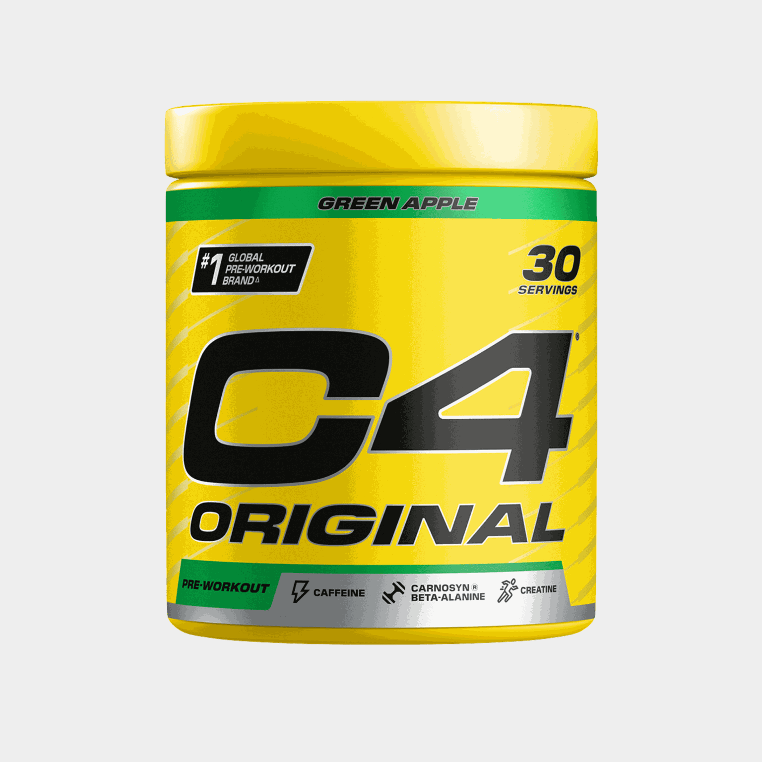 C4 Original Green Apple, pre-workout-pulver - full image 1