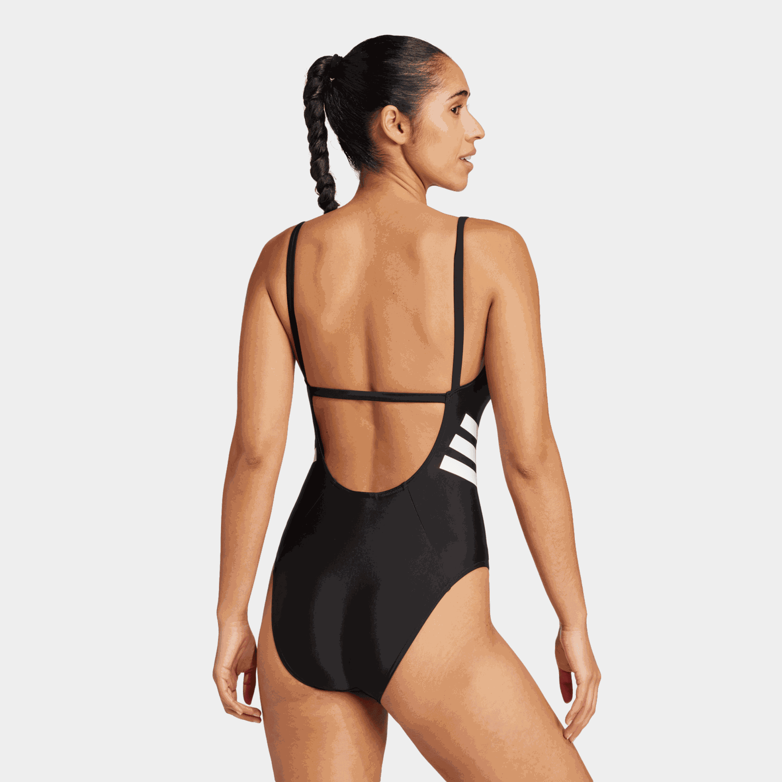 3-Stripes U-back Swimsuit, badedrakt, dame - full image 3