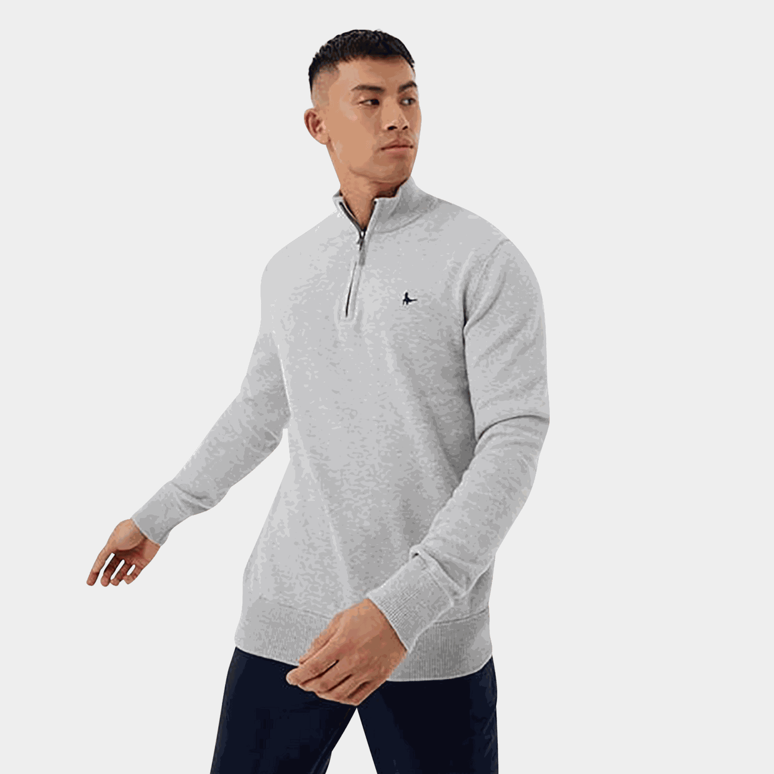 Funnel Neck Half Zip Jumper, genser, herre - full image 1